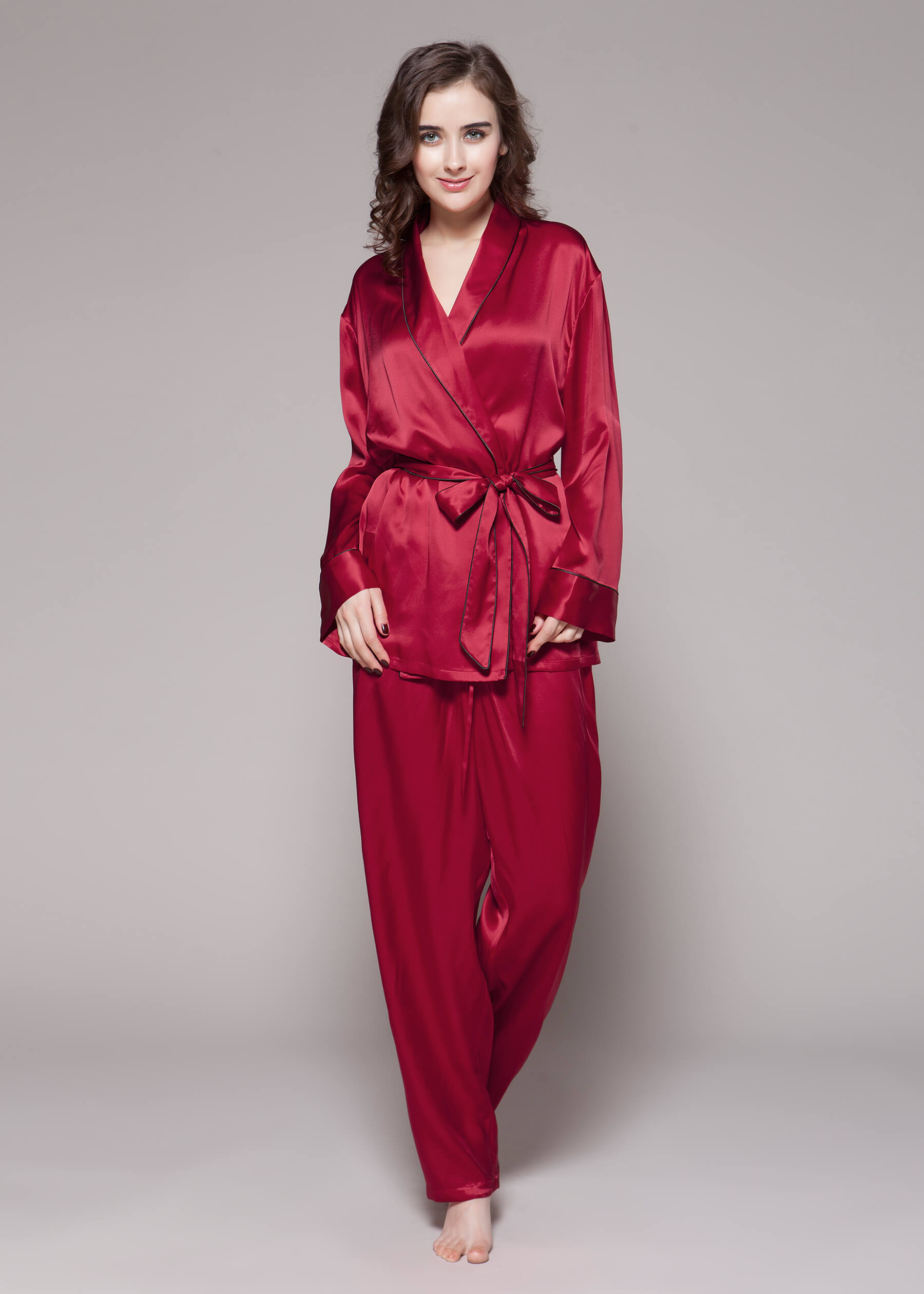 Machine Washable Silk Pajamas Luxury Holiday Gift