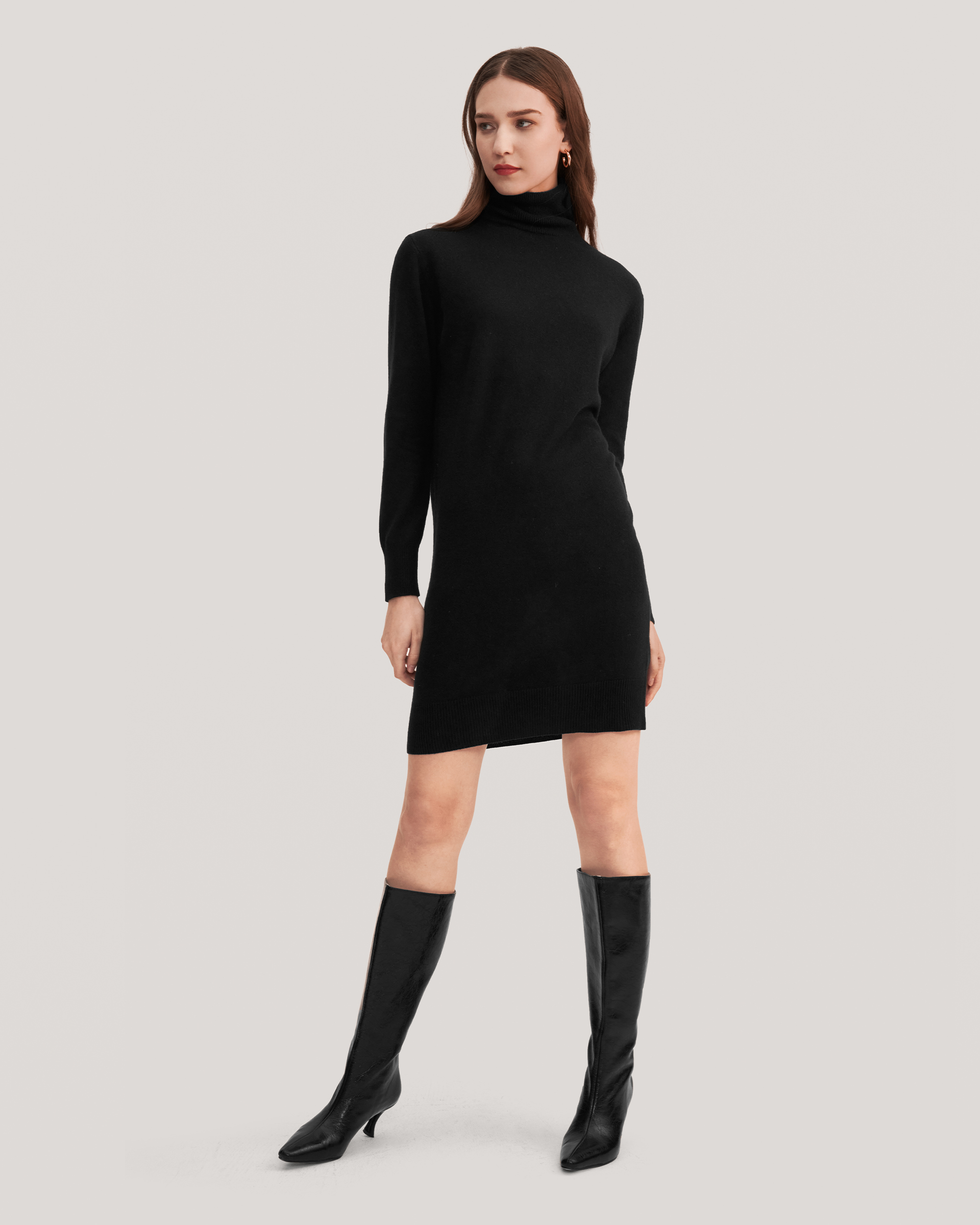 cashmere turtleneck dress