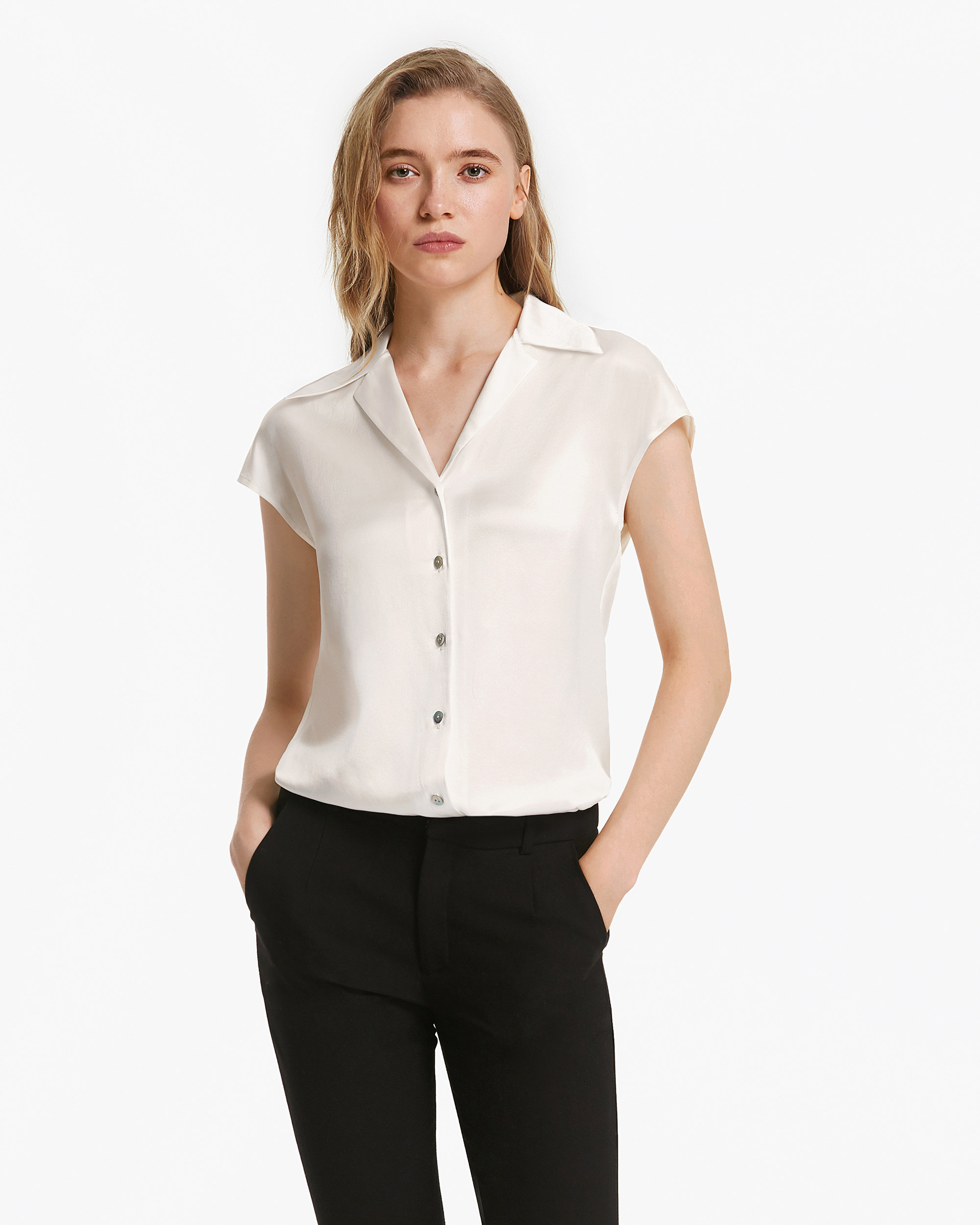 camisas de seda mujer