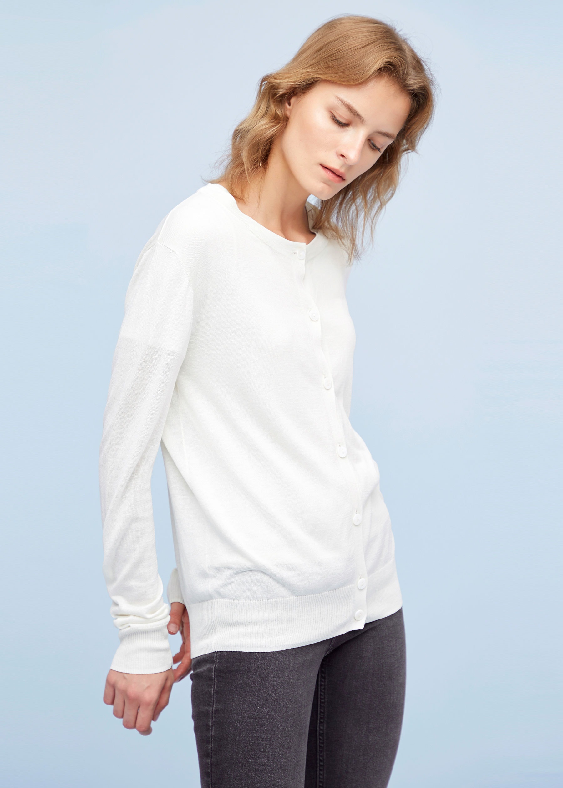 White linen 2024 sweater womens