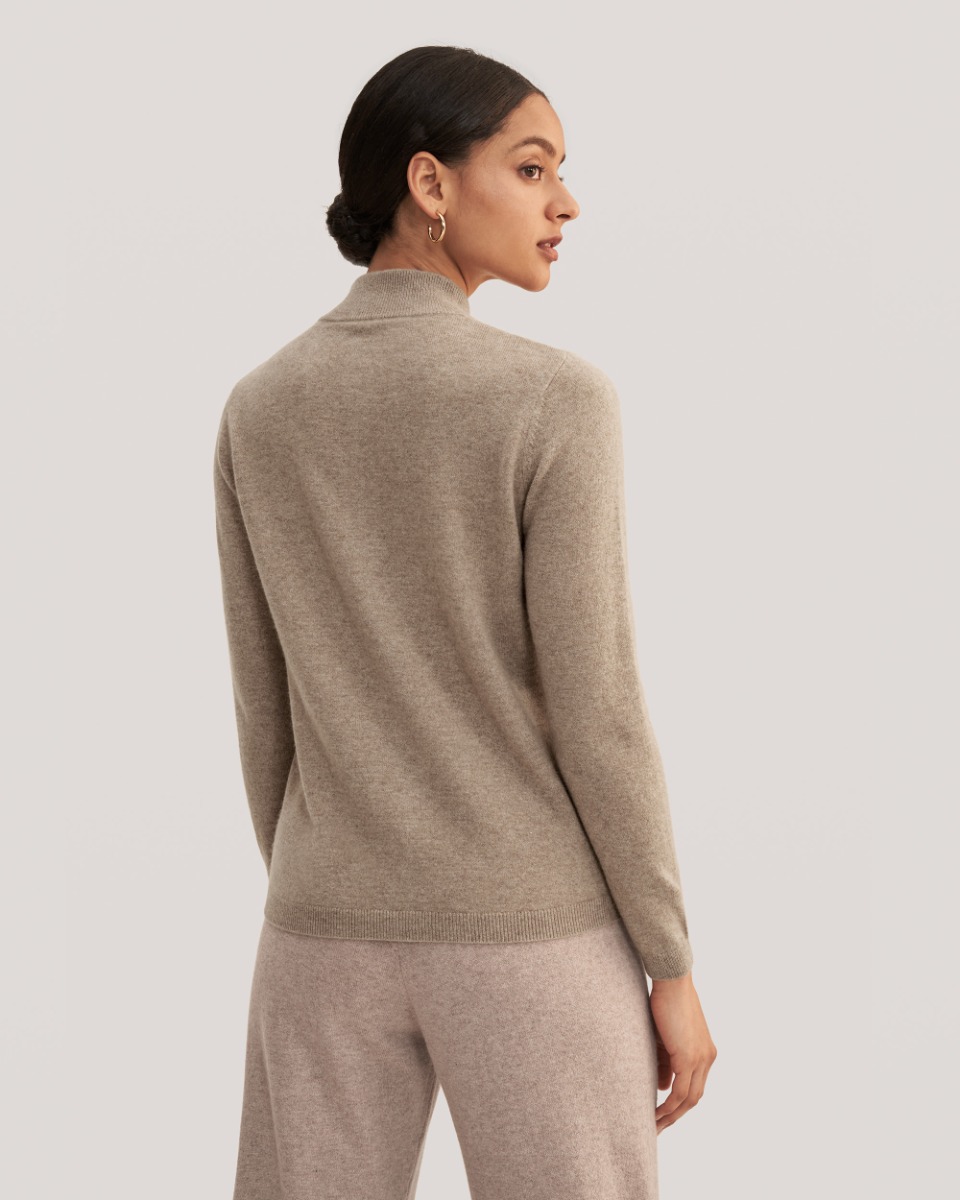 Cashmere Cardigan Outerwear With Zipper