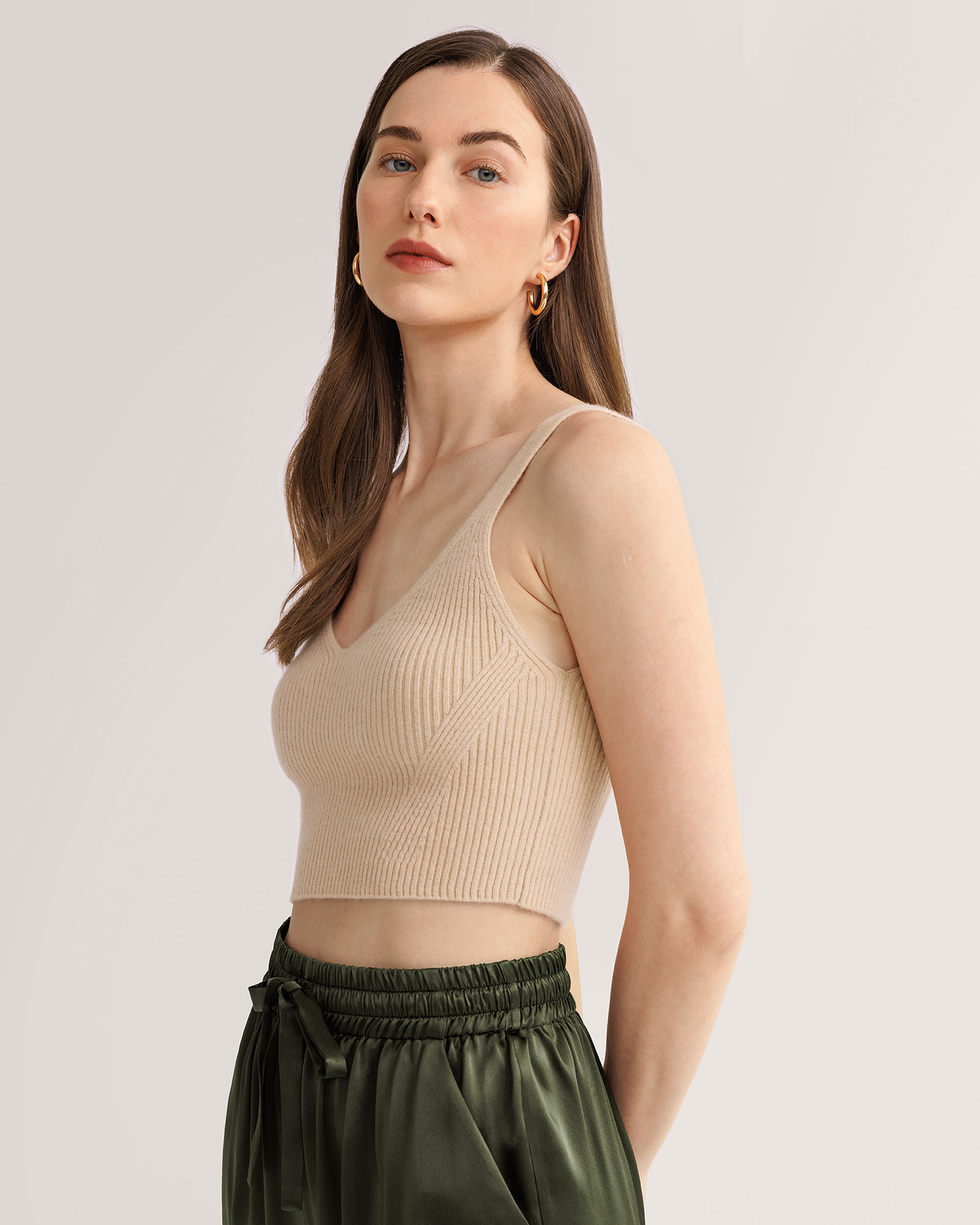 Knitted crop outlet top