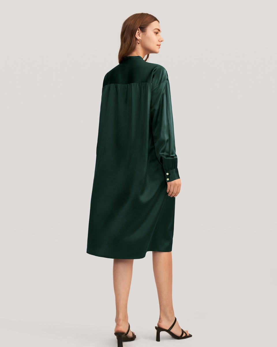 Silk shirt dress on sale zara