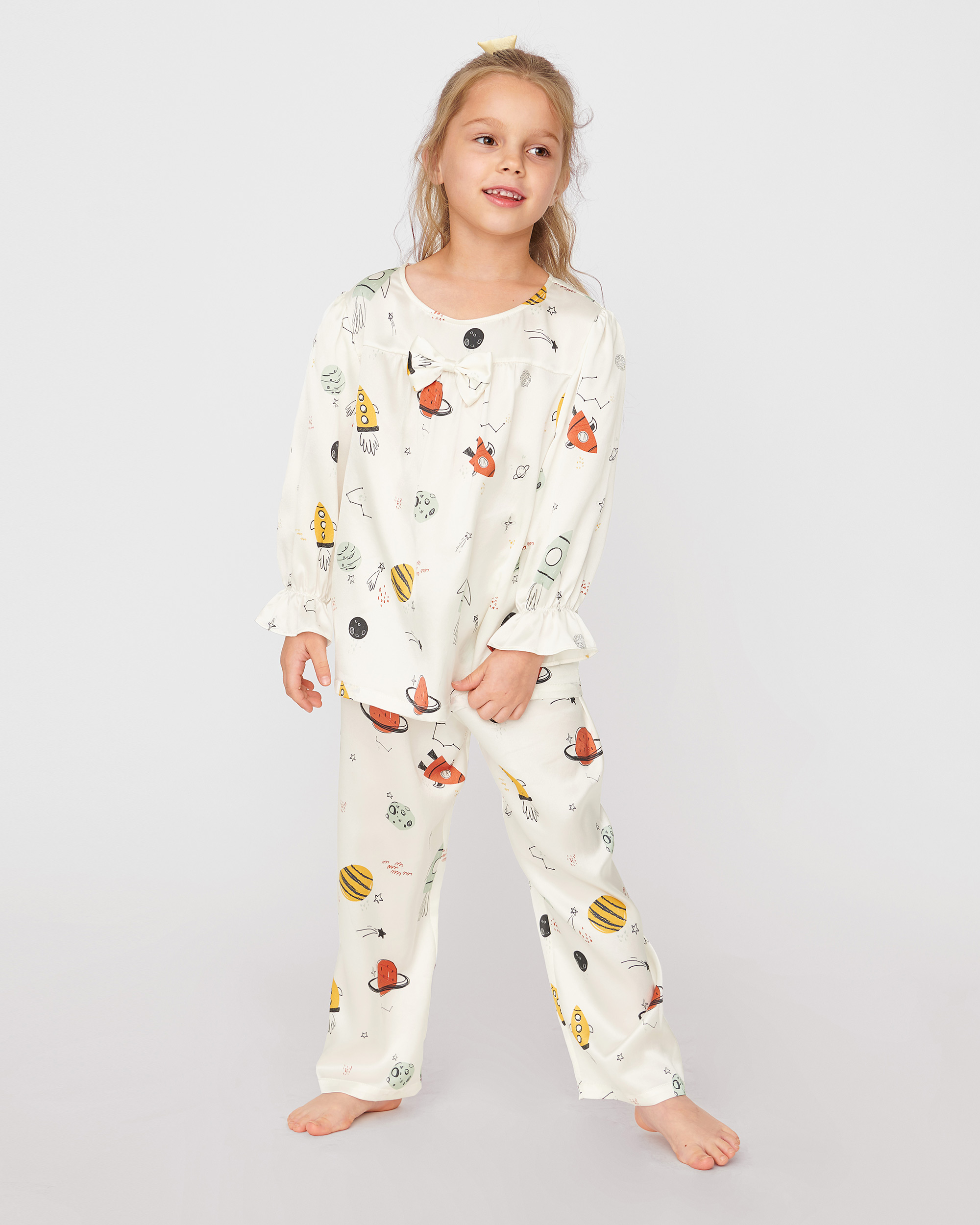 Girl deals silk pyjamas