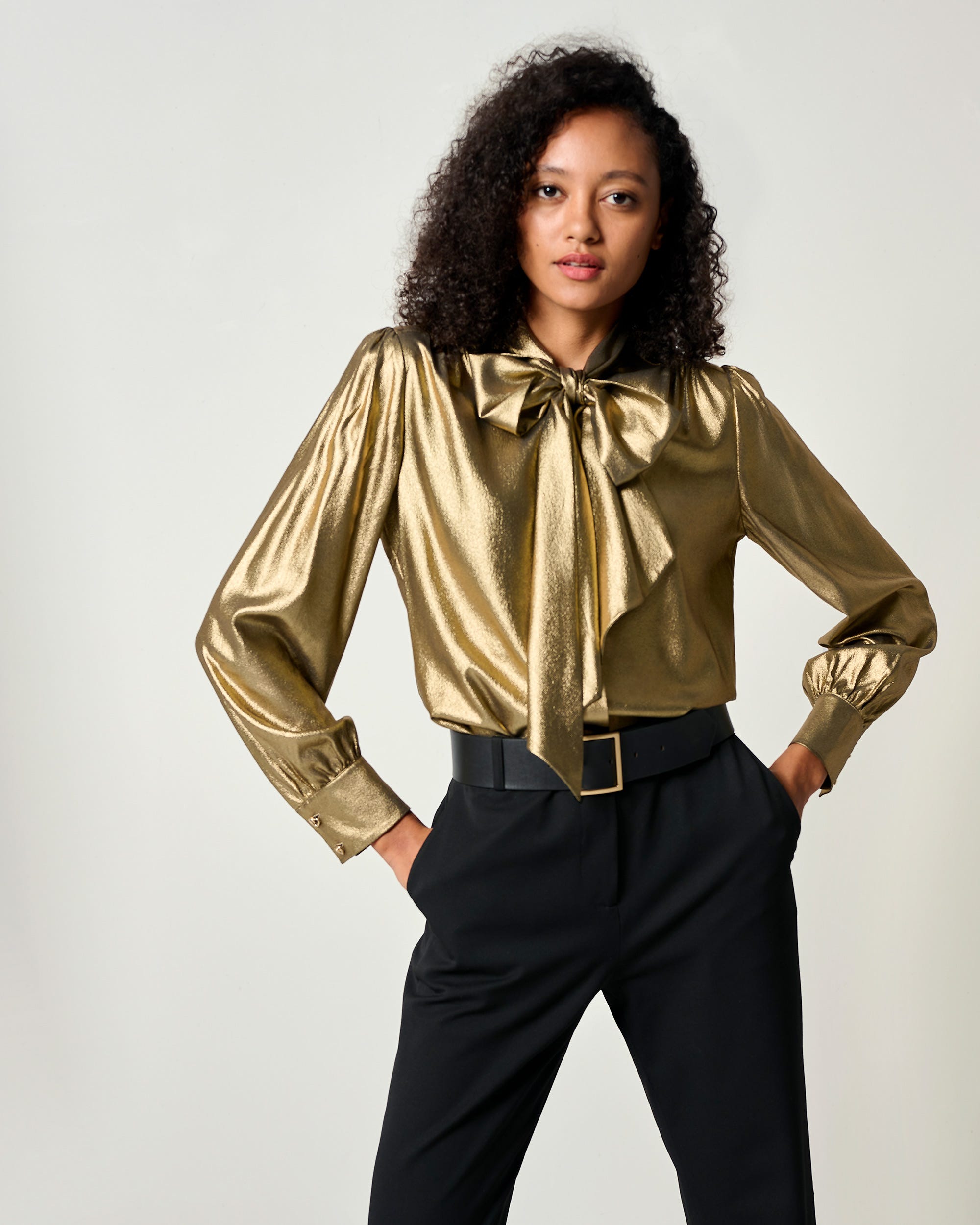 Bronze best sale satin top