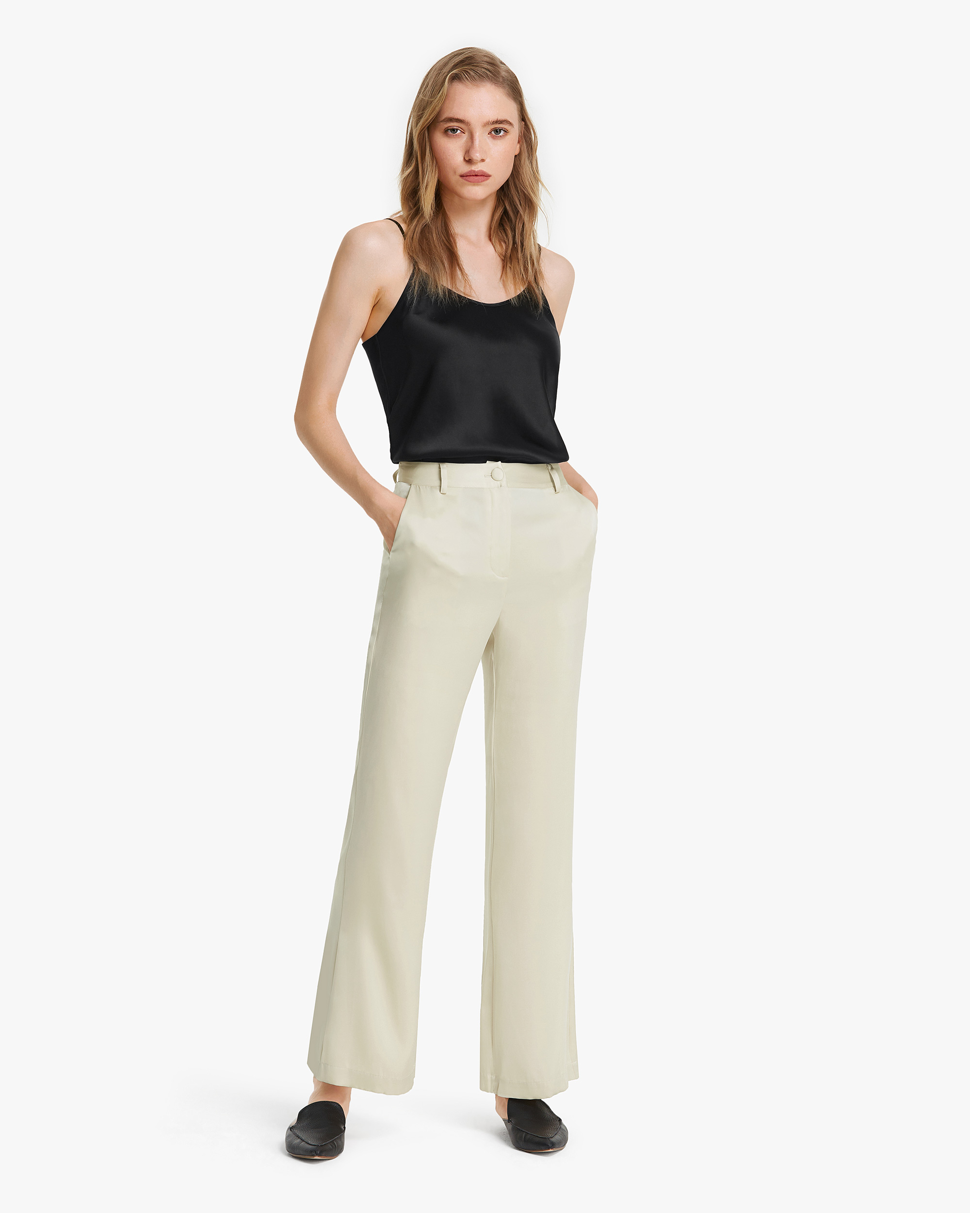 Silk bell bottom on sale pants