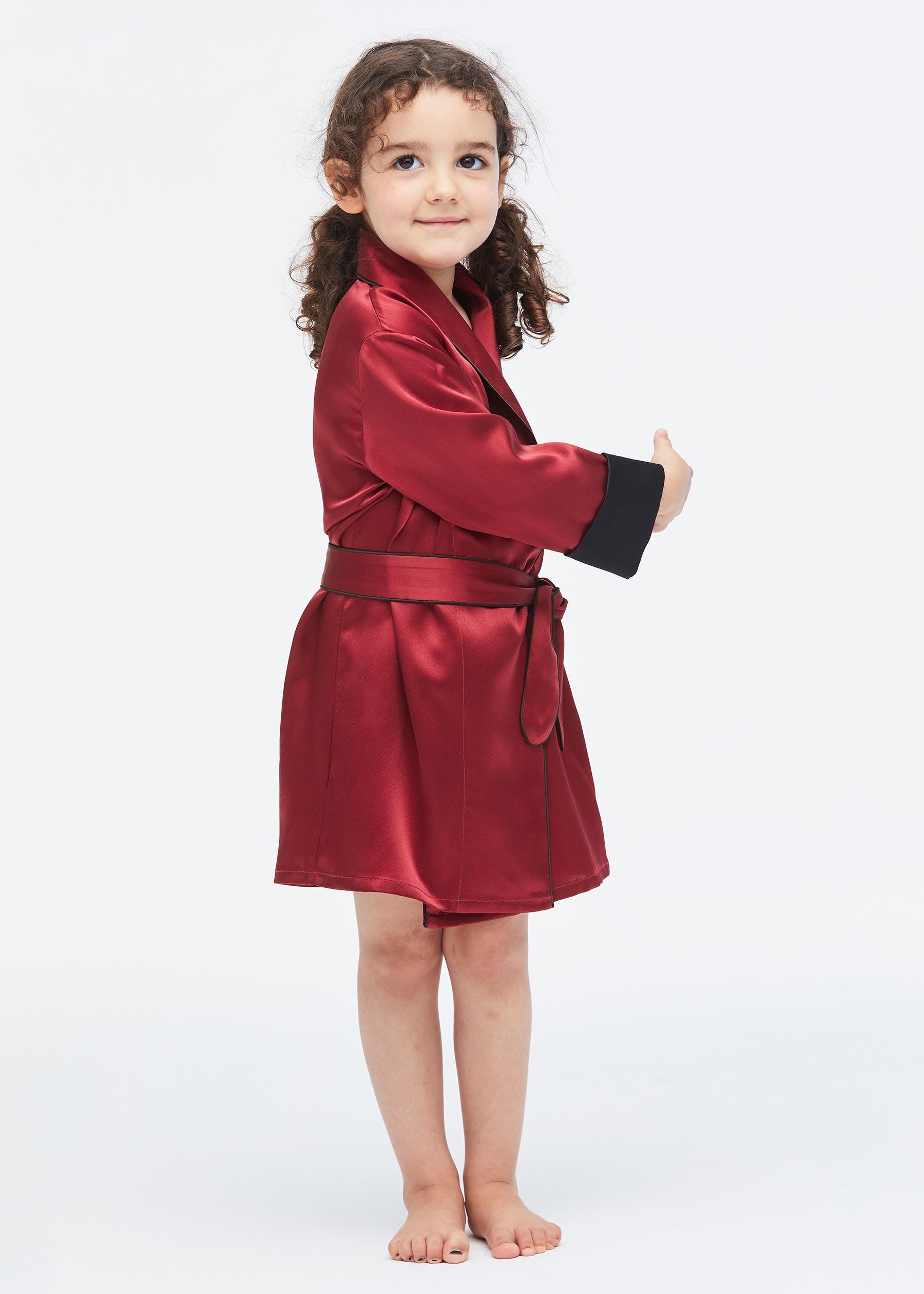 Kids satin outlet dressing gown