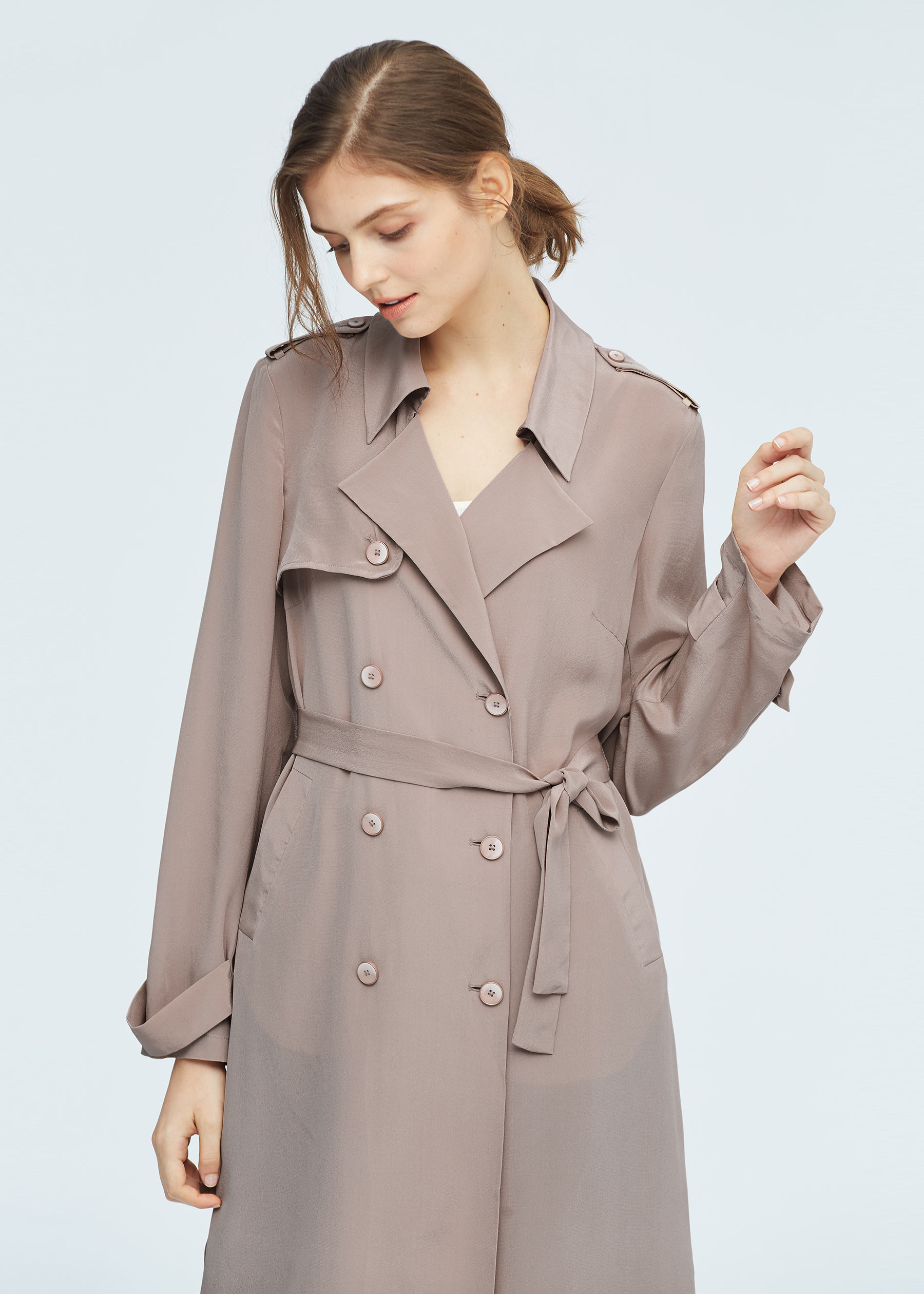 Silk trench 2025 coat zara