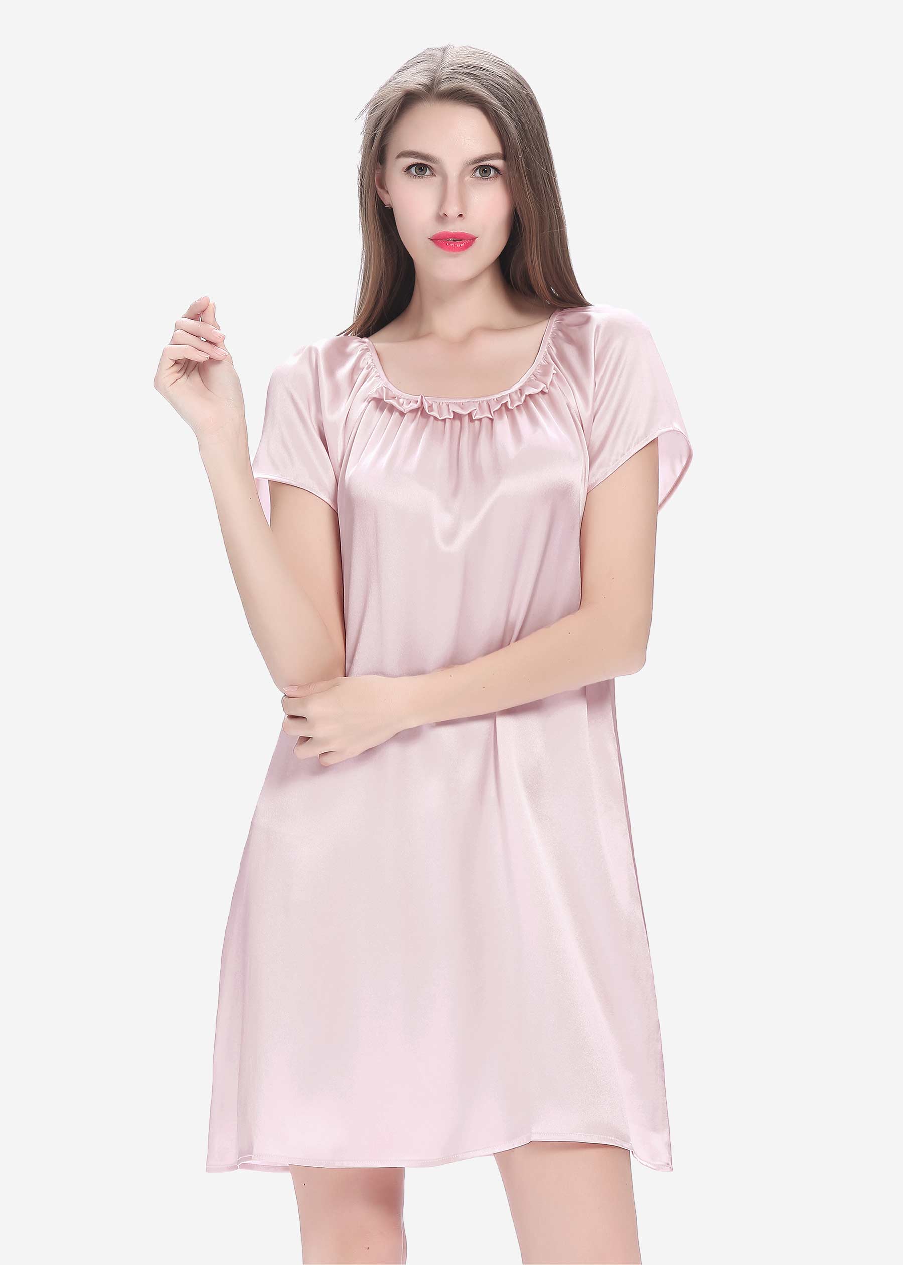 Silk discount nightgown short