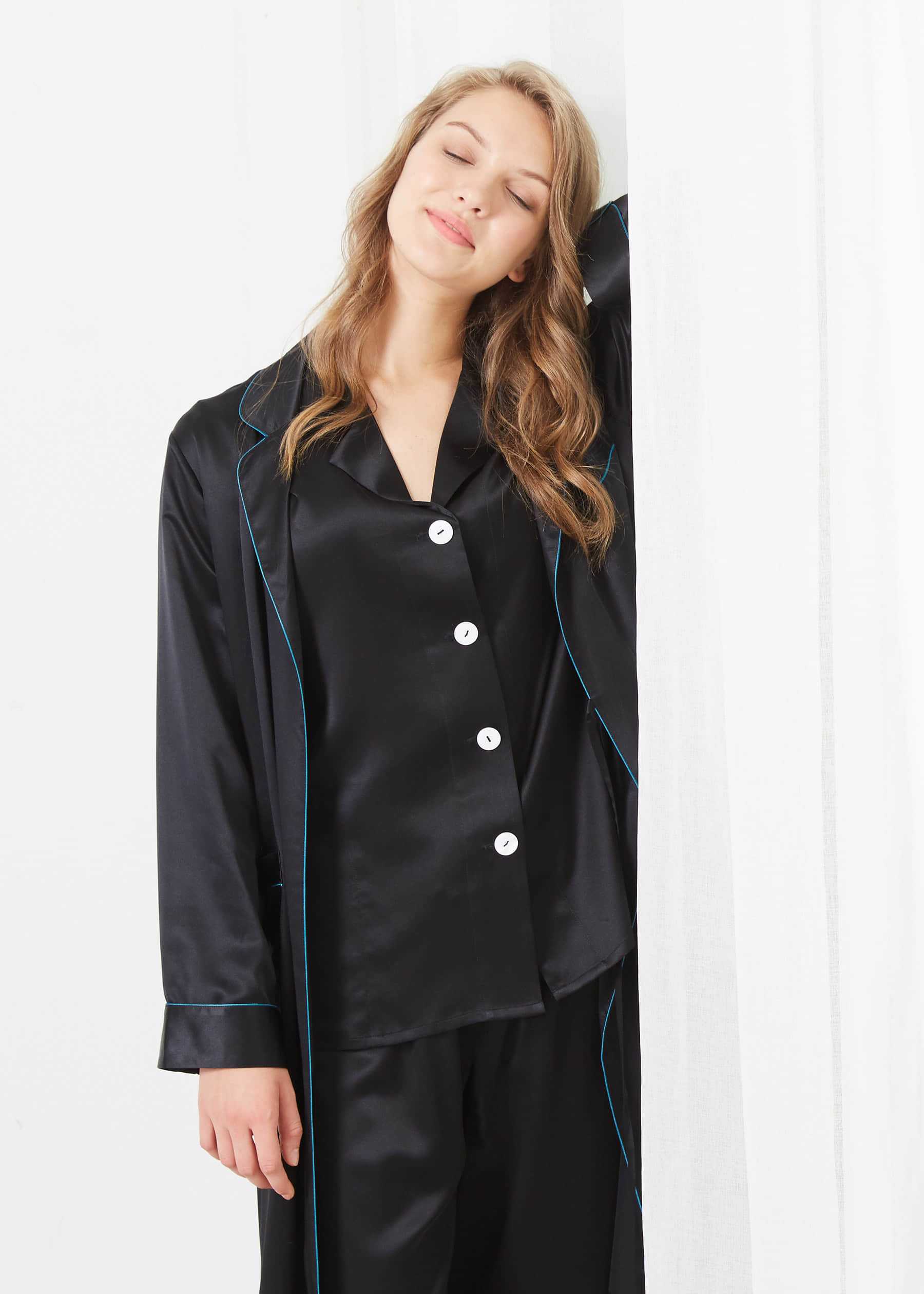 Silk pyjamas and dressing on sale gown