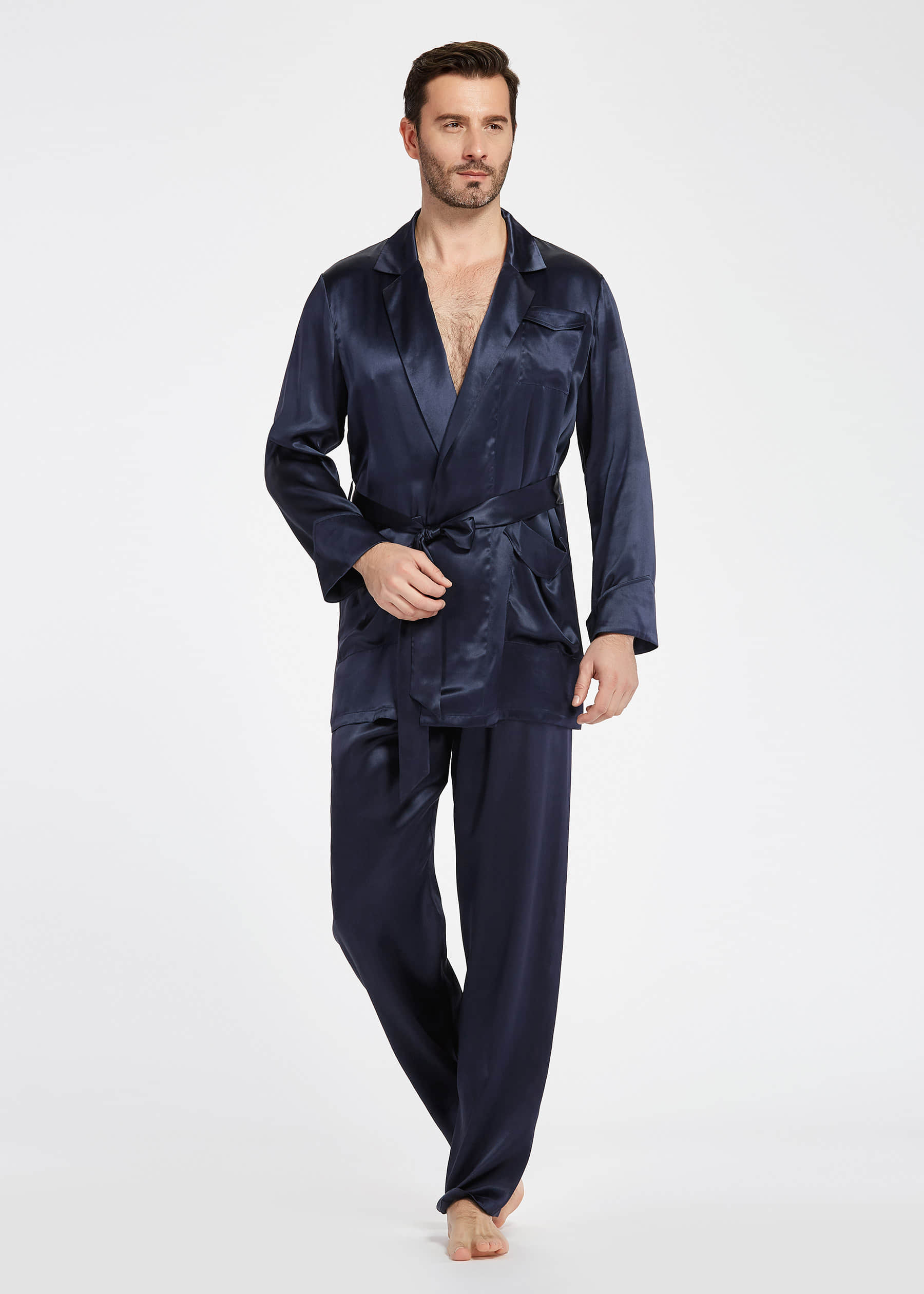 Silk pyjama deals set men