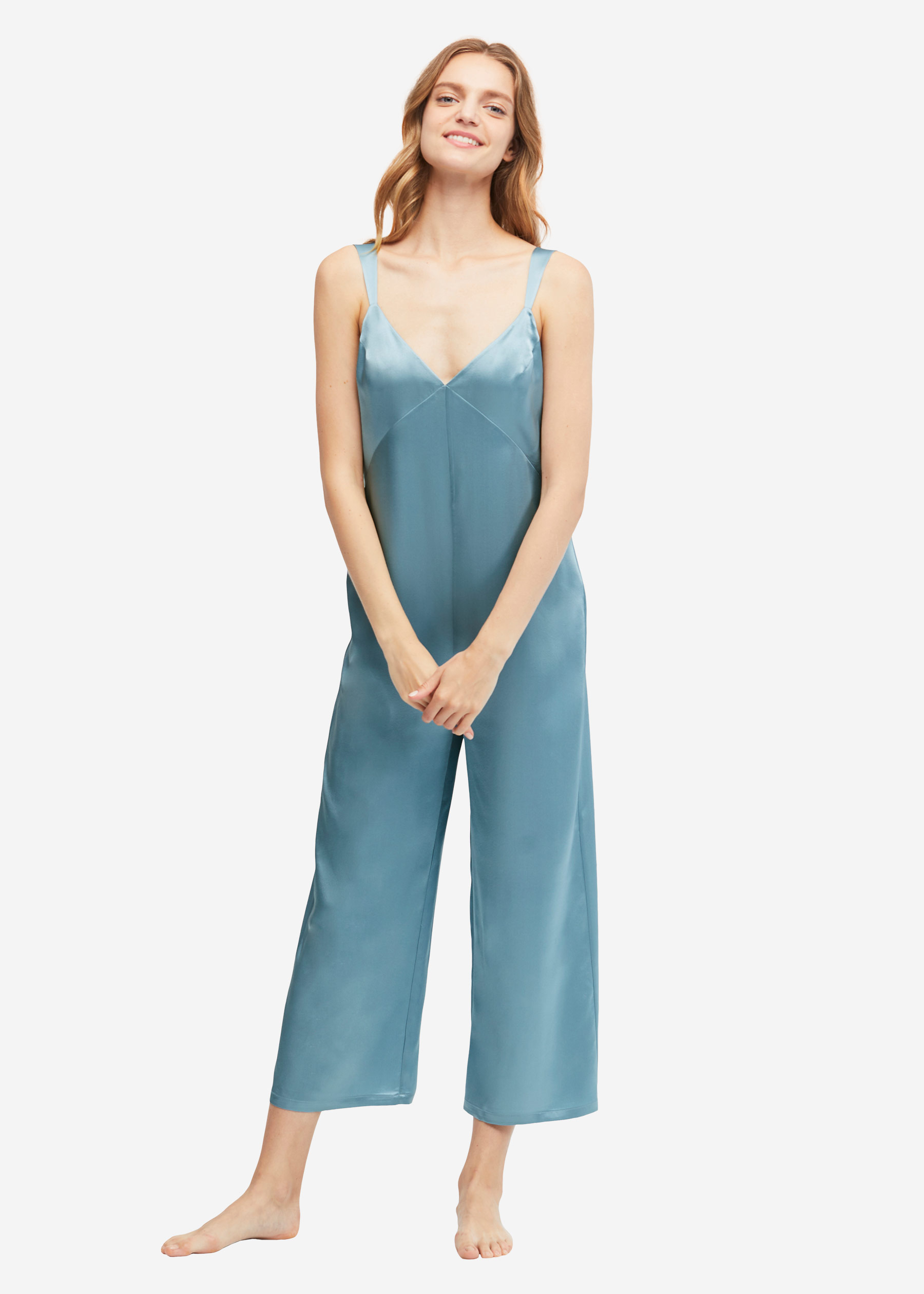 silk pajama jumpsuit