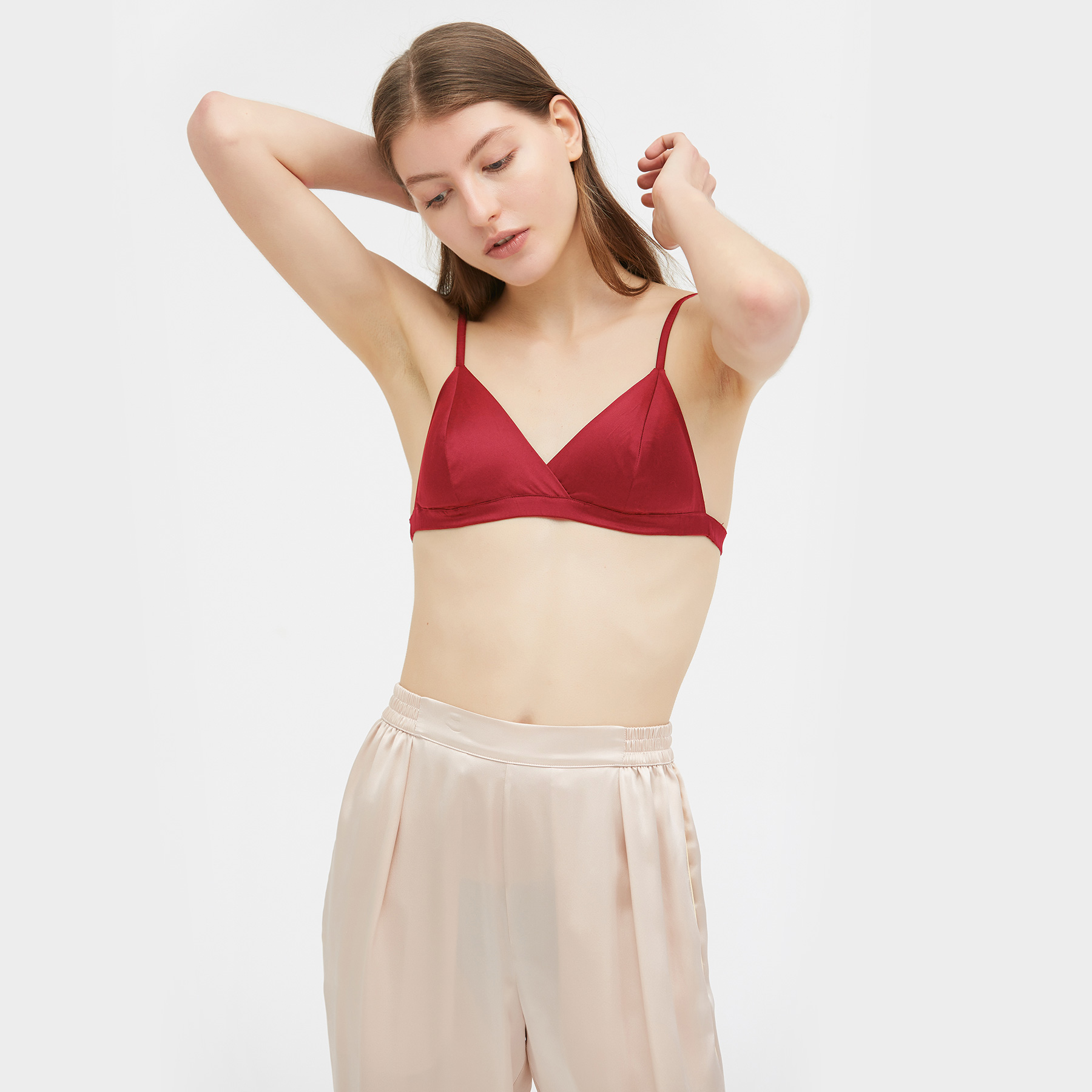 silk bralette top