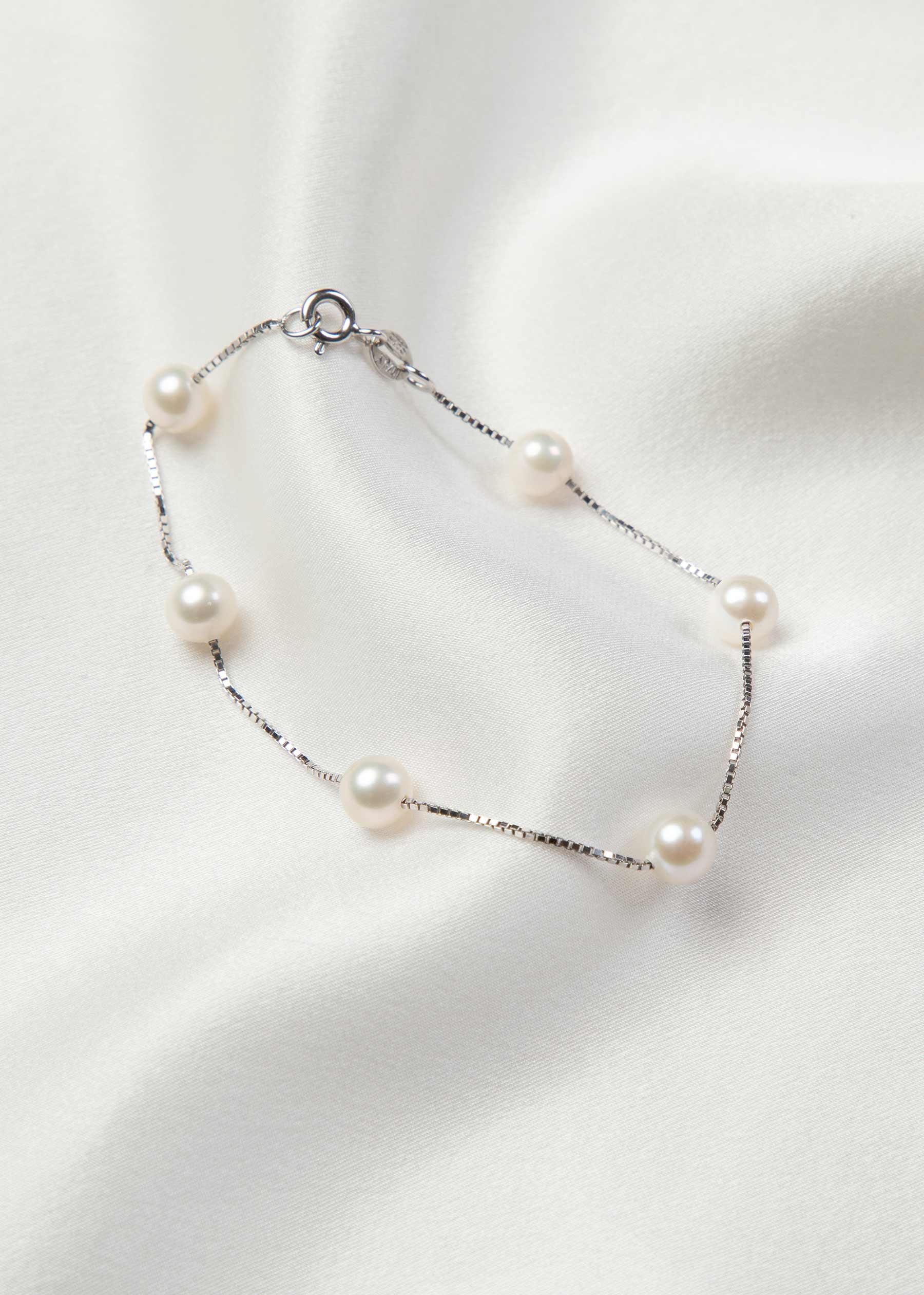 pearl sterling silver bracelet