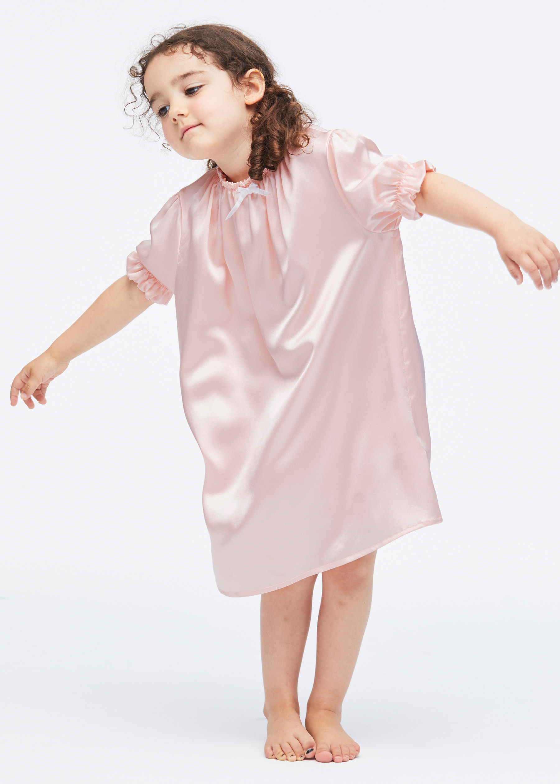 Girls silk nightgown hot sale