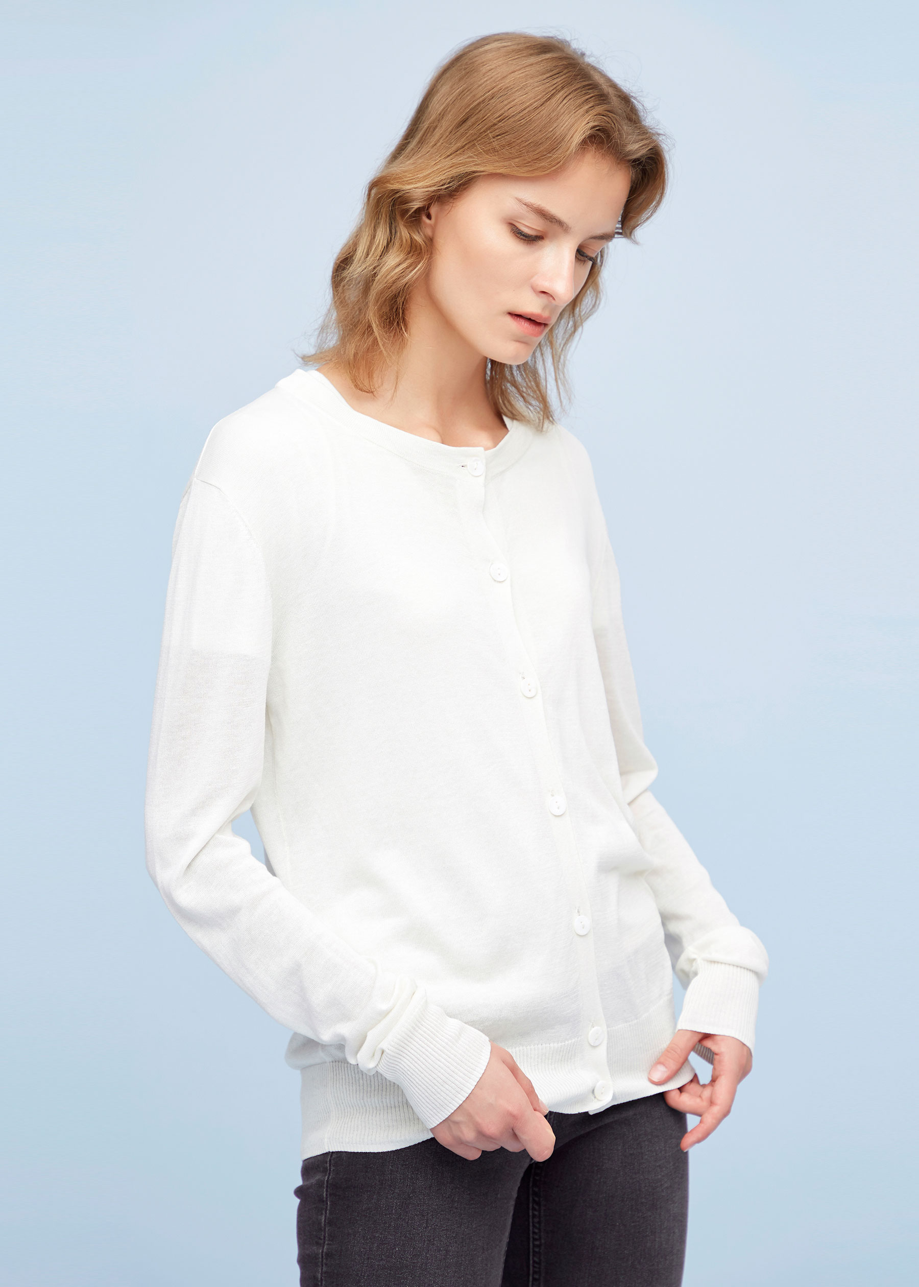 White linen sale sweater womens