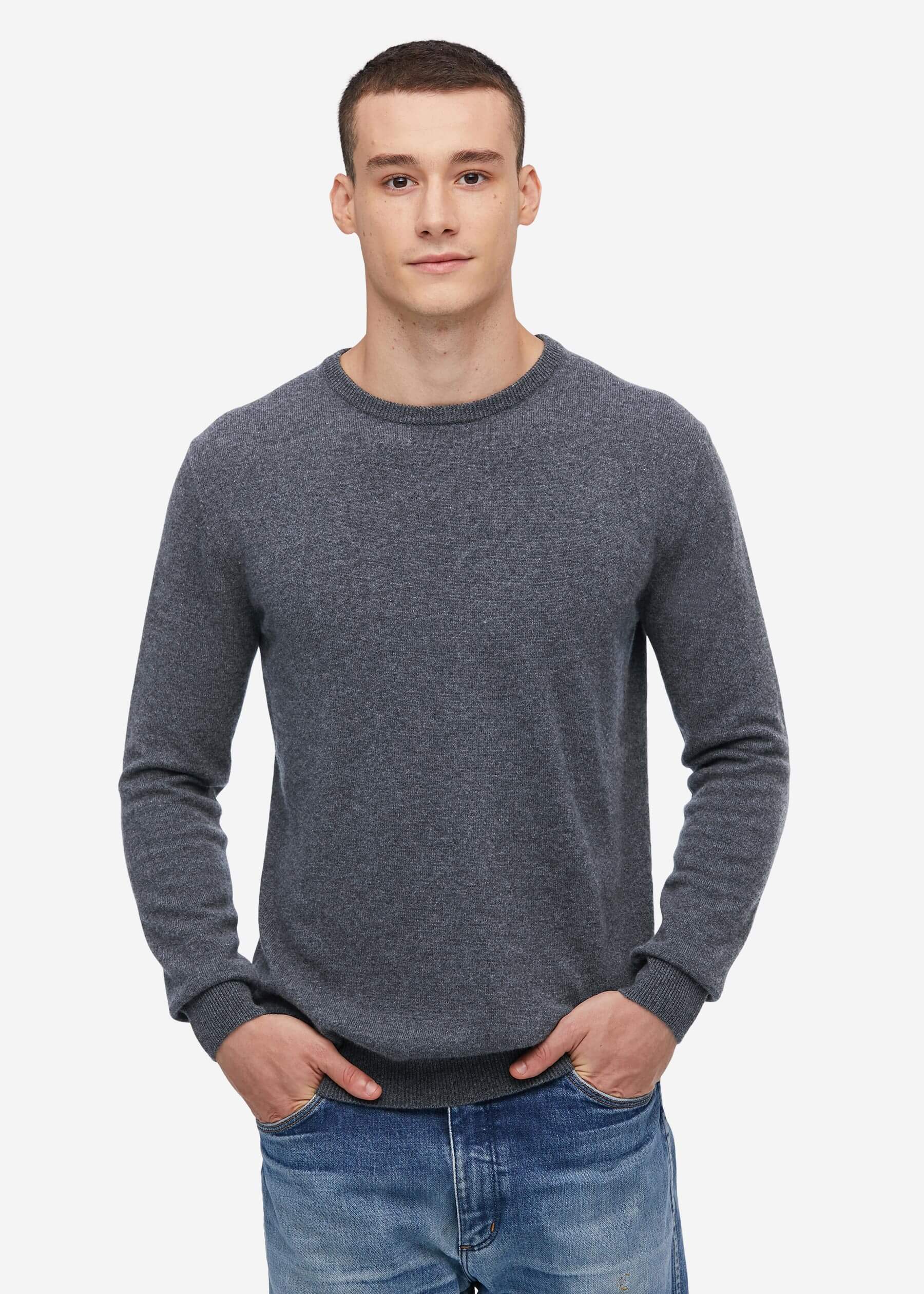 Men's crew best sale neck cashmere sweater