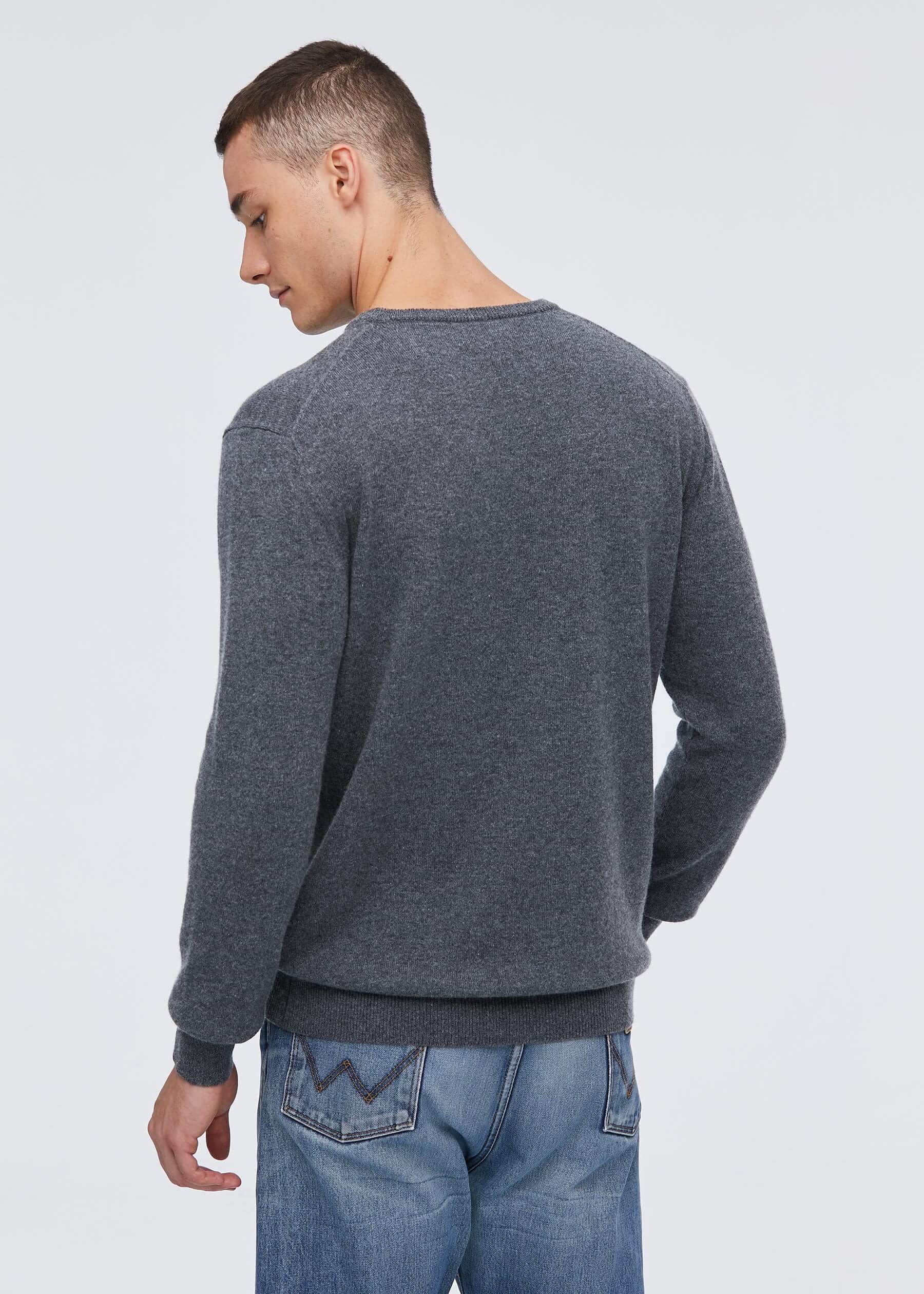 Cashmere crew neck sweater on sale mens