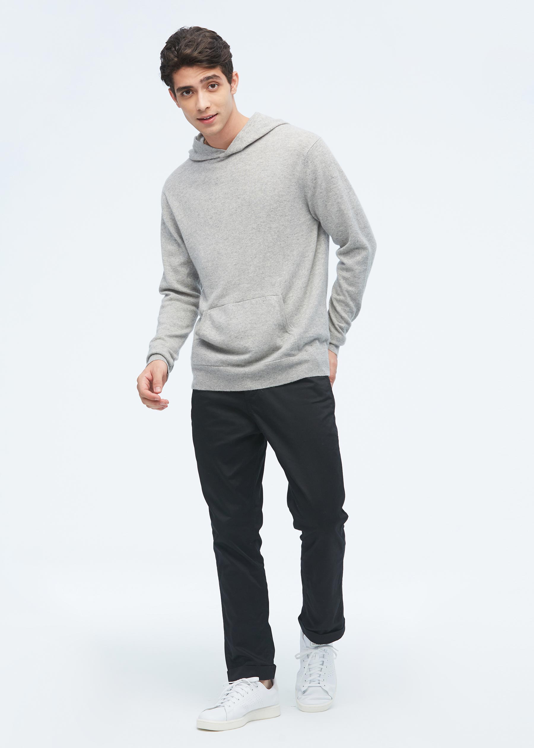 White sale cashmere hoodie