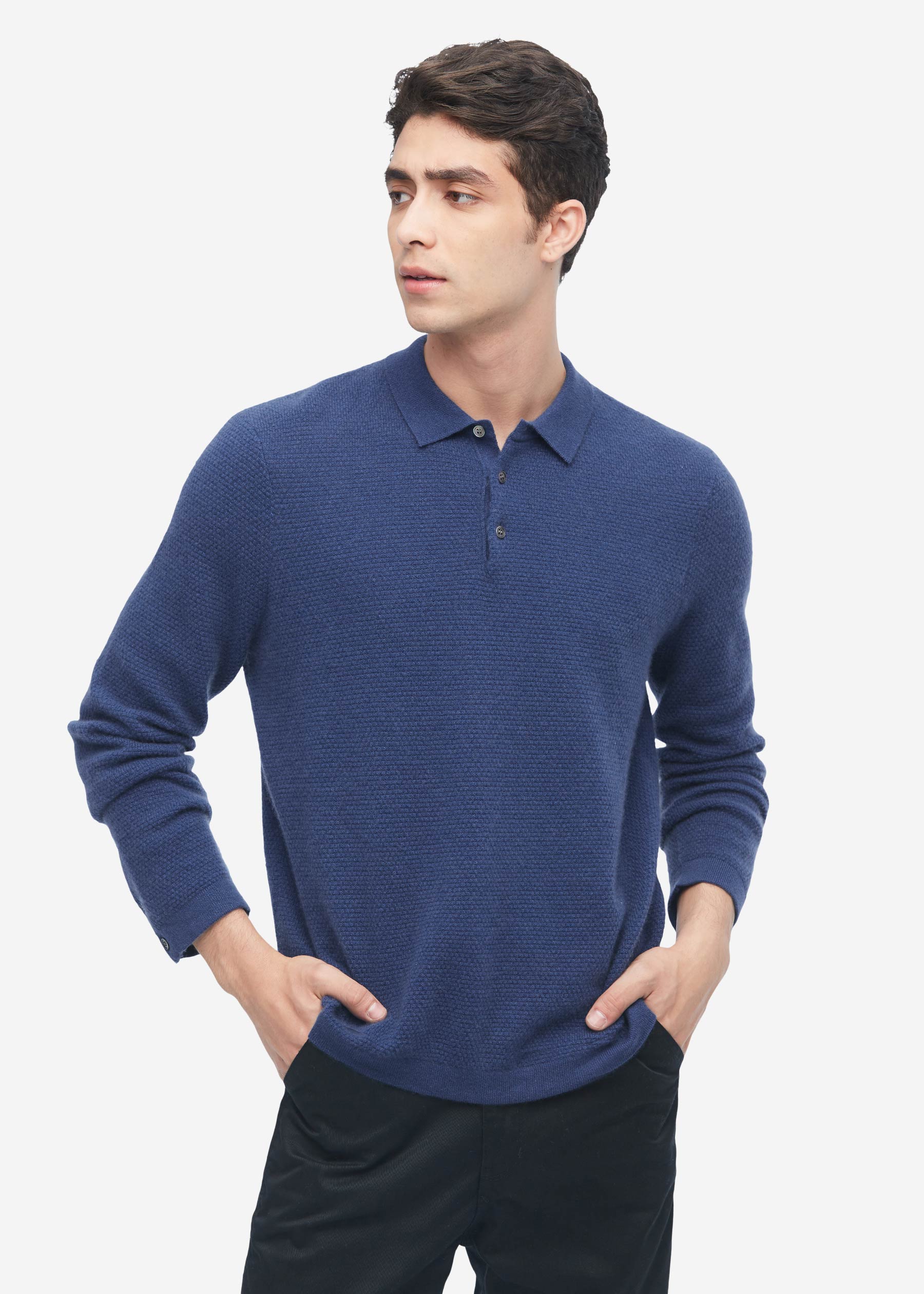 Cashmere polo sweater outlet mens