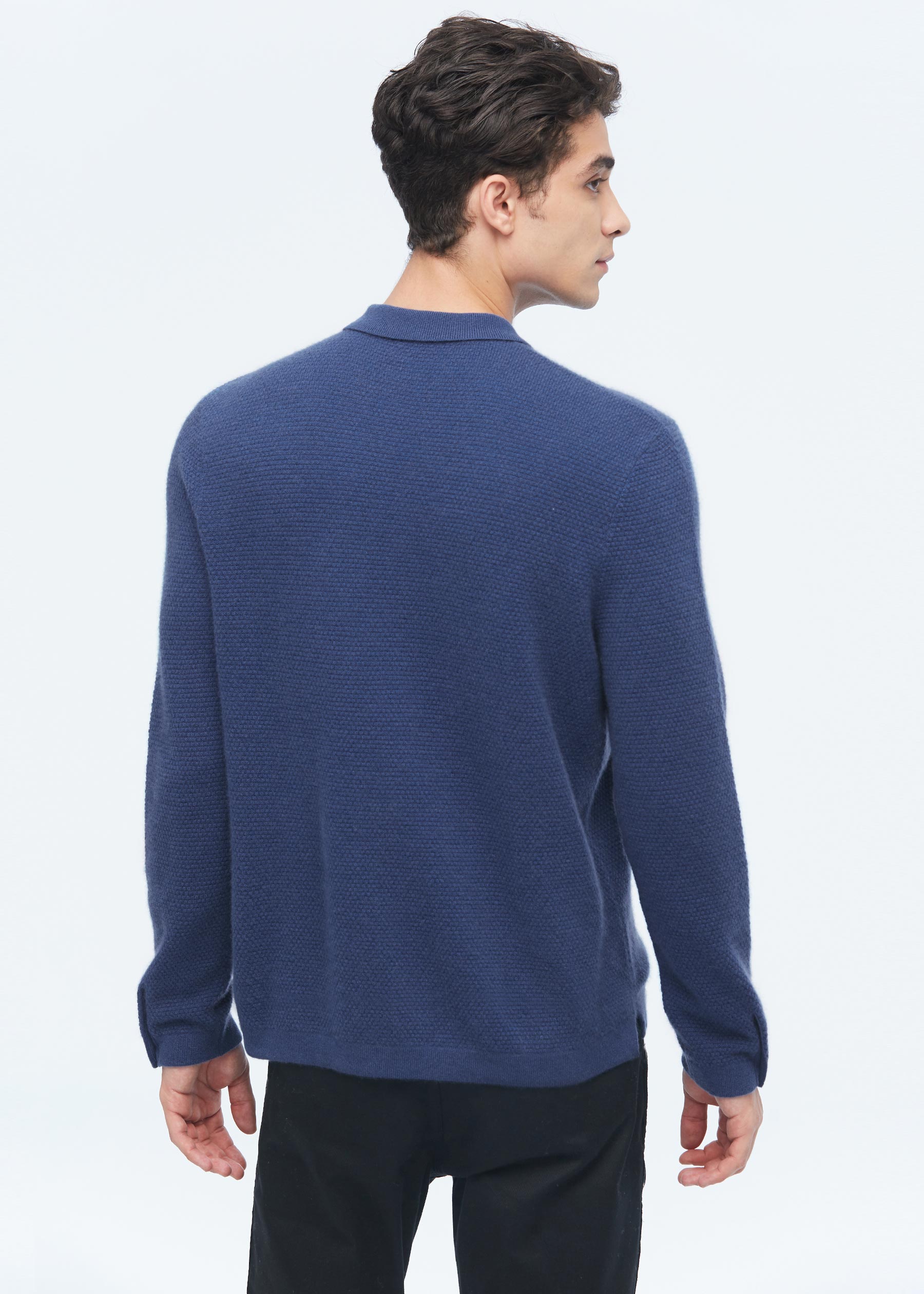 Men's cashmere deals polo sweater