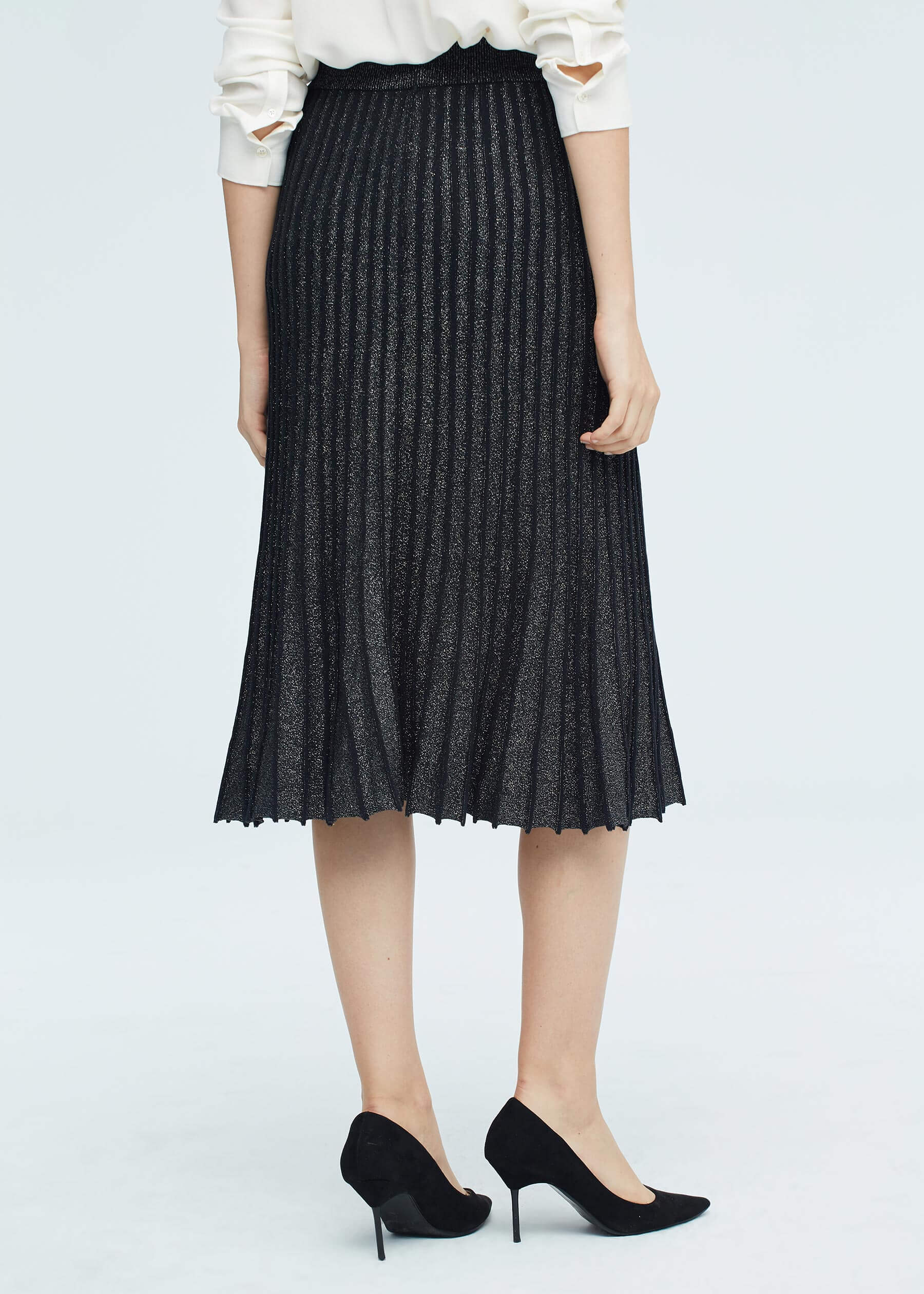 Gorgeous Draped Silk Knitted Pleated Skirt