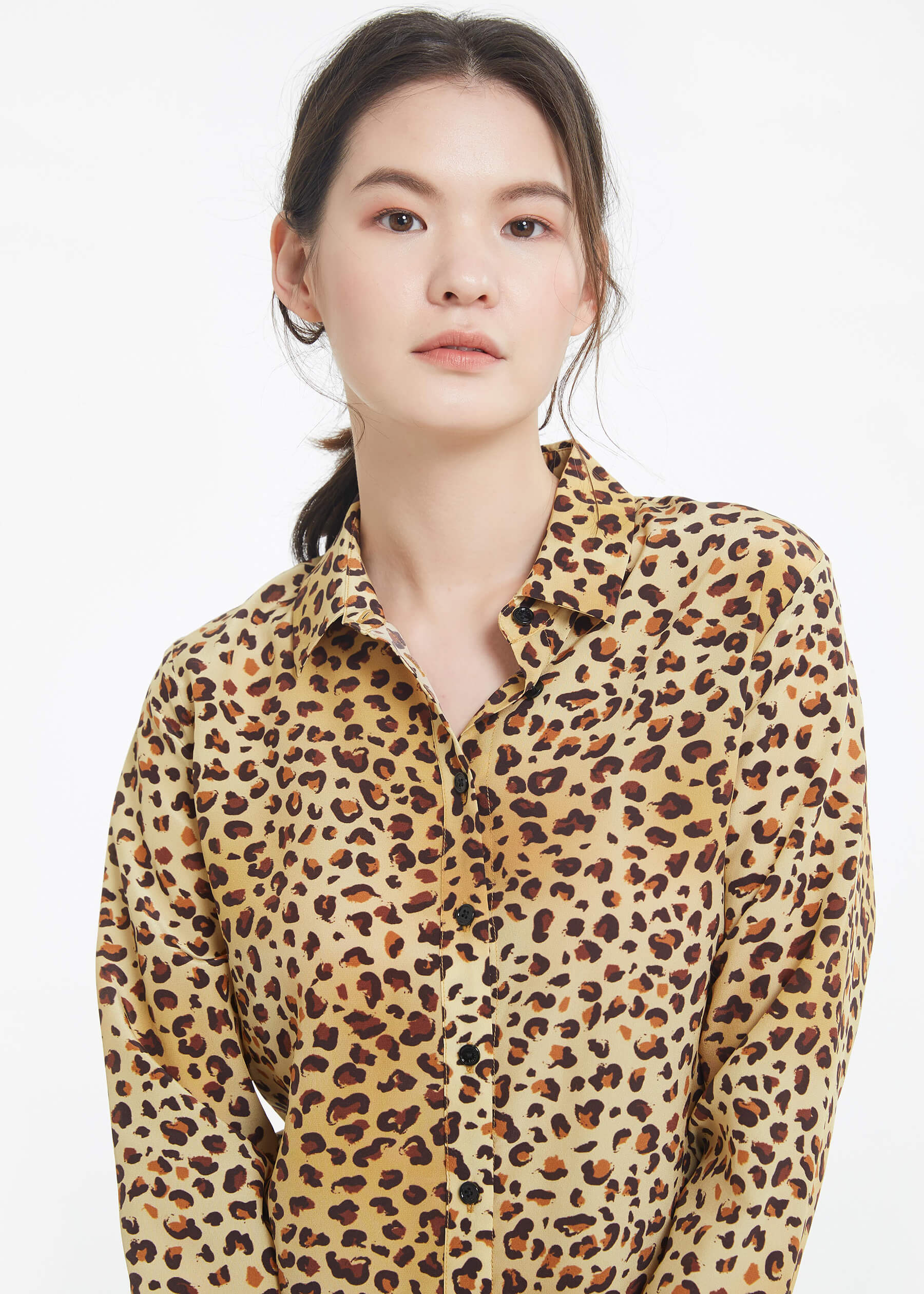 animal print silk shirt