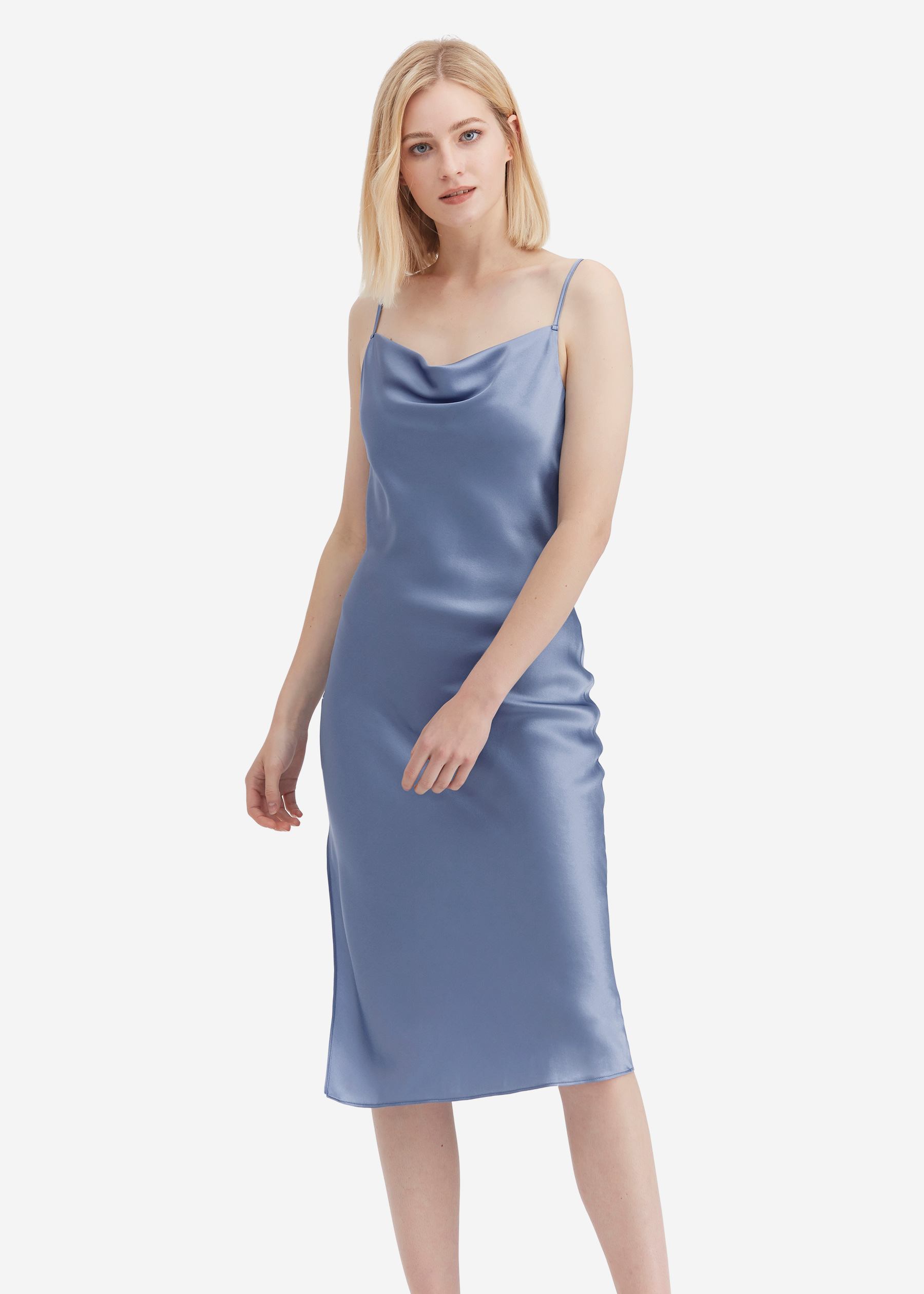 lily silk slip dress