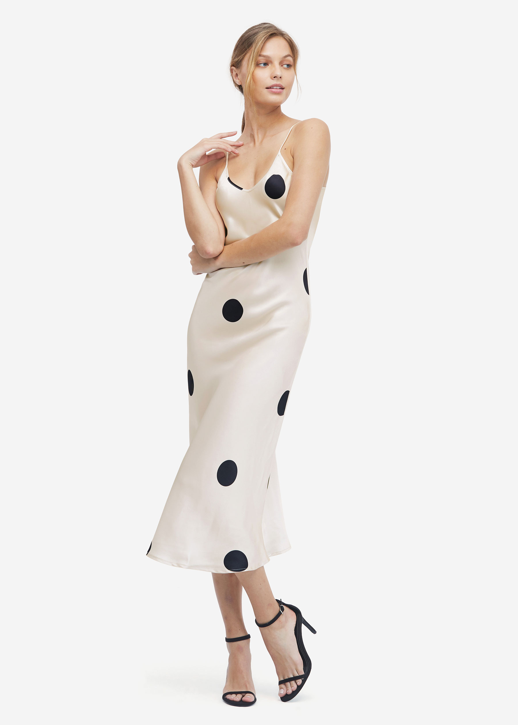 silk spotty dress