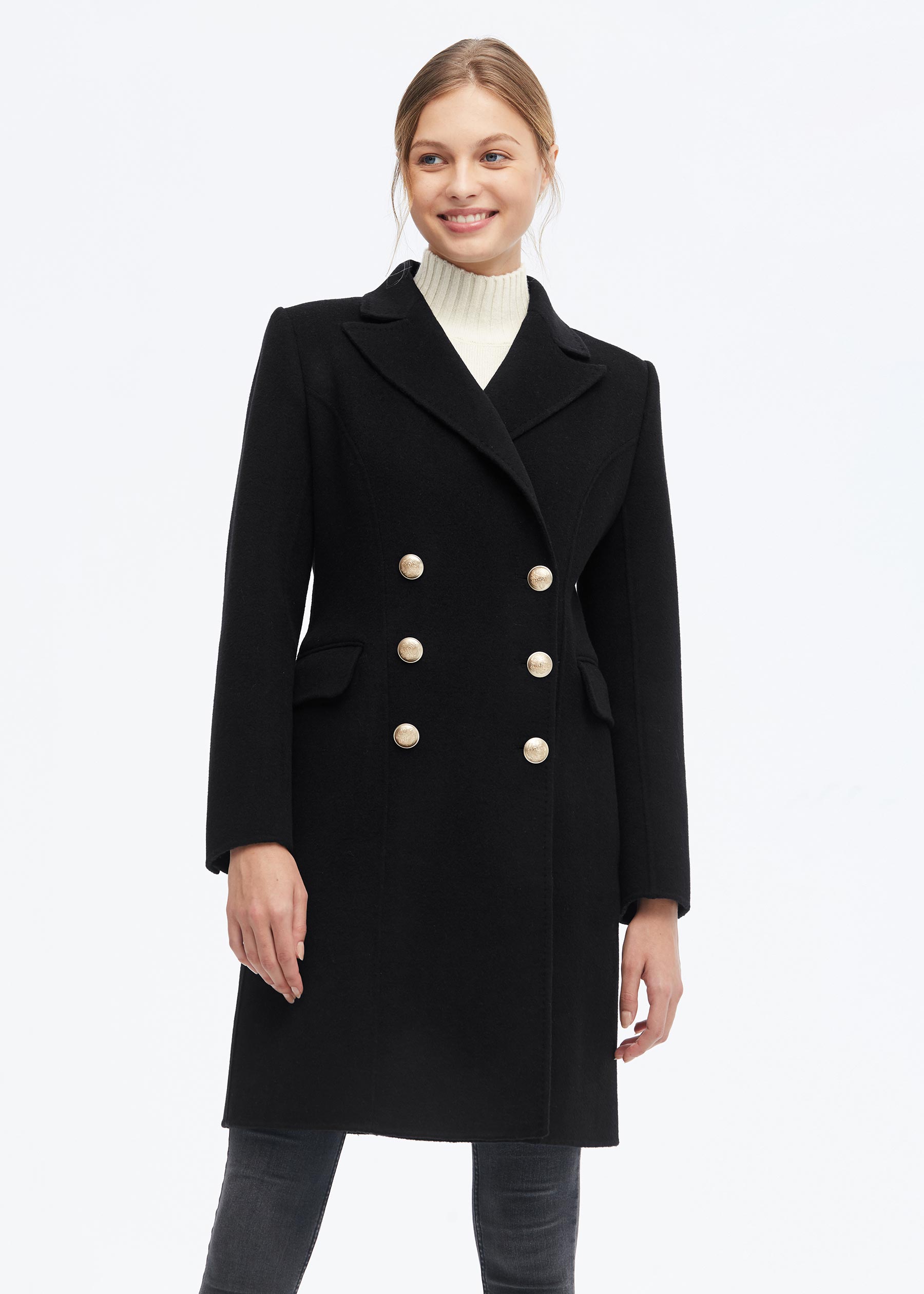 military inspired wool coat