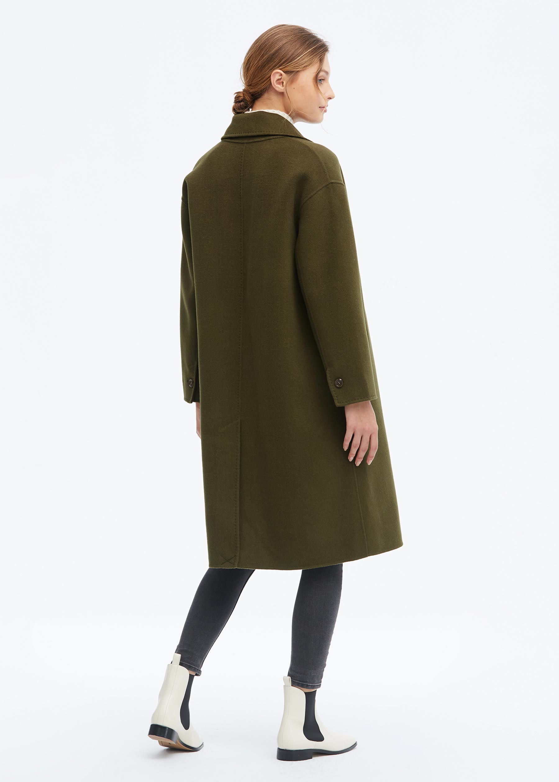 Women Concise Single Breasted Wool Coat