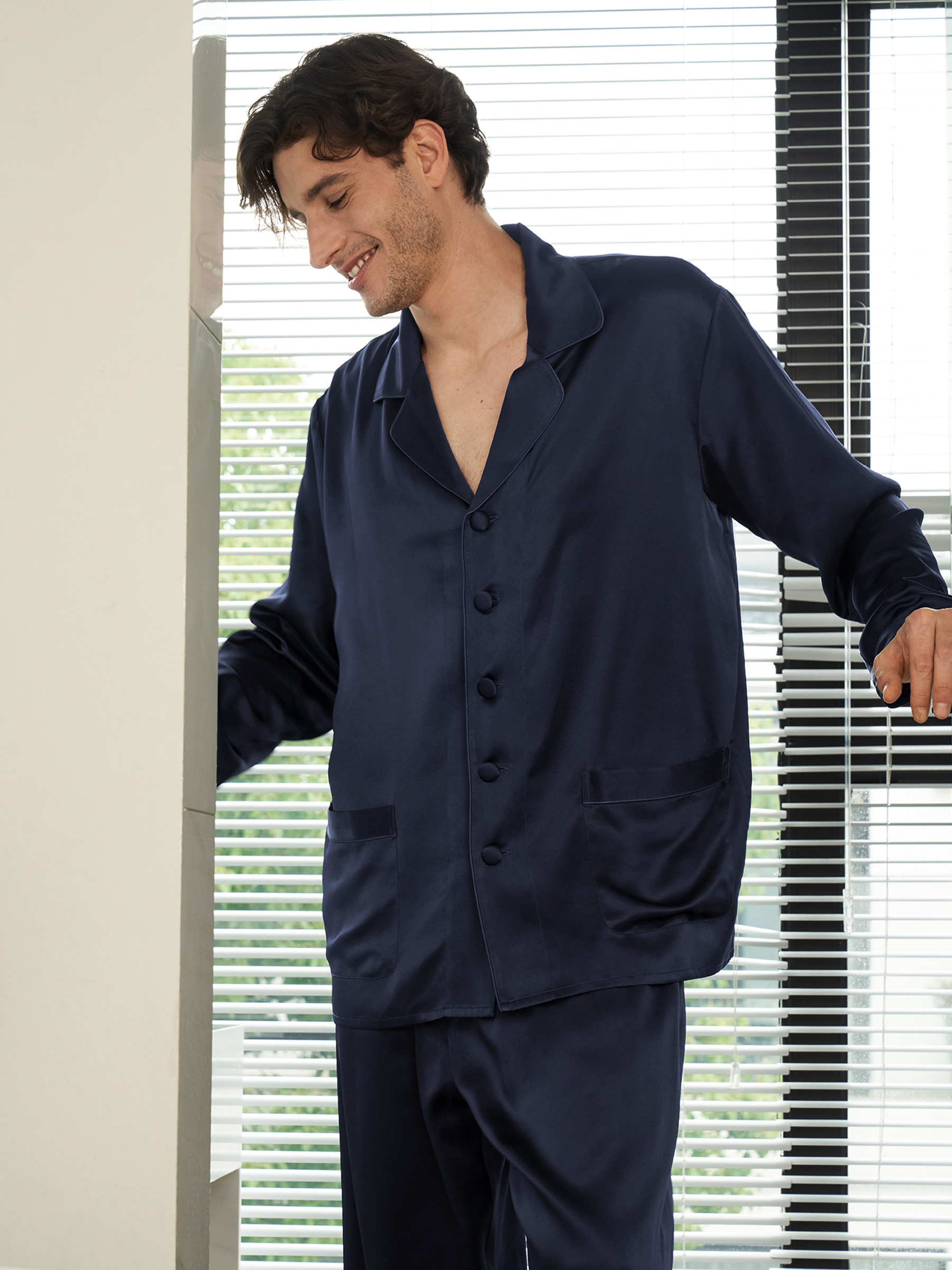 Mens cuffed leg pyjamas hot sale