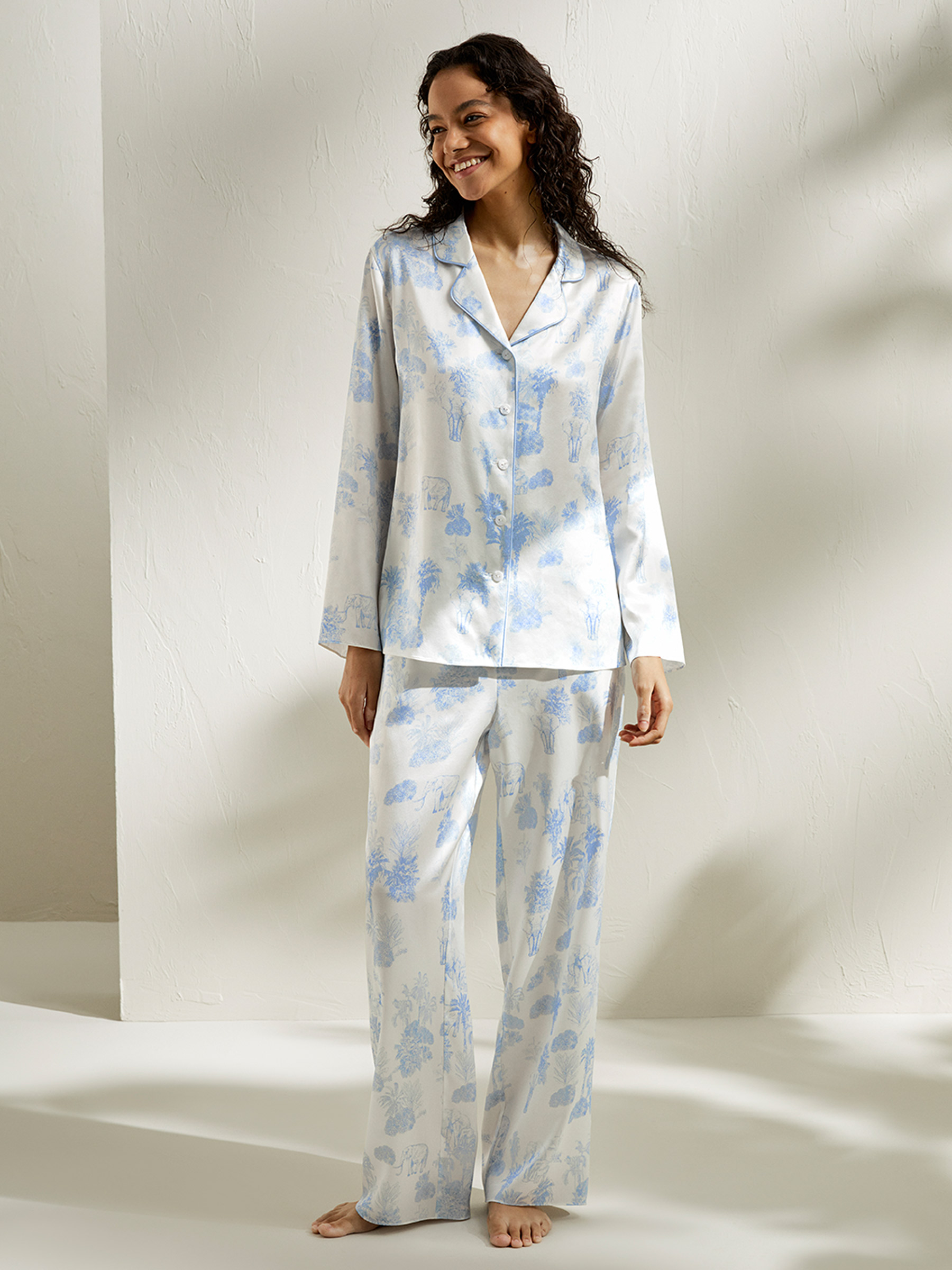 Long pajama set hot sale