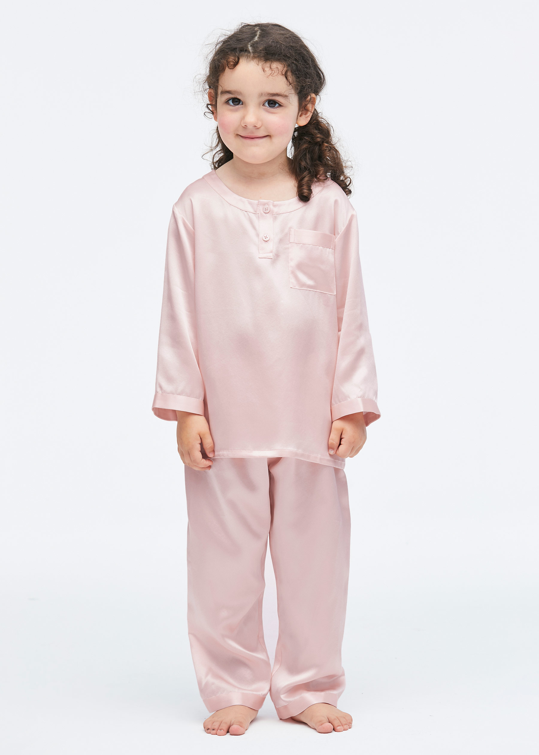 Kids silky online pajamas