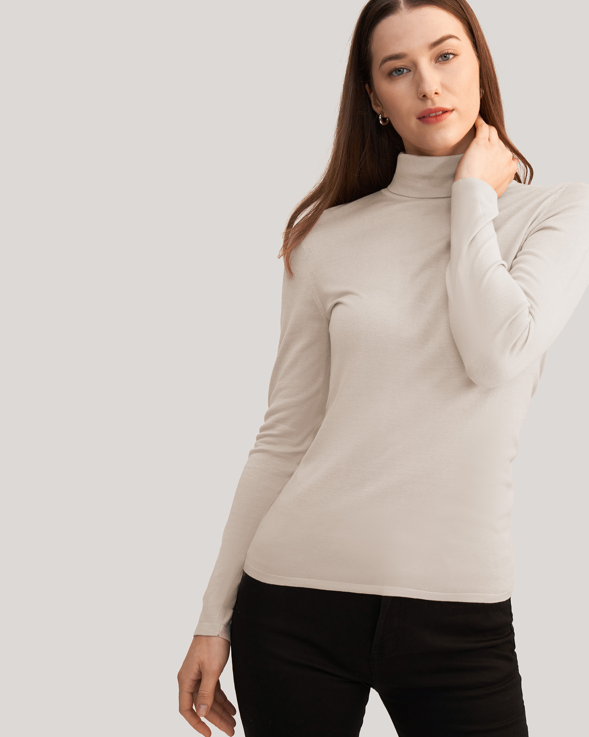 Winter silk clearance women's turtlenecks