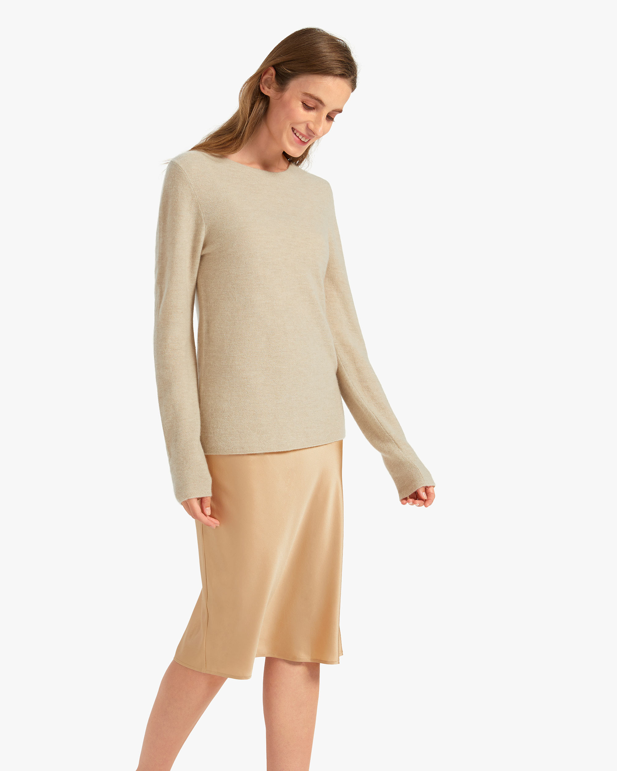 Cozy Scoop-Neck Cashmere Sweater