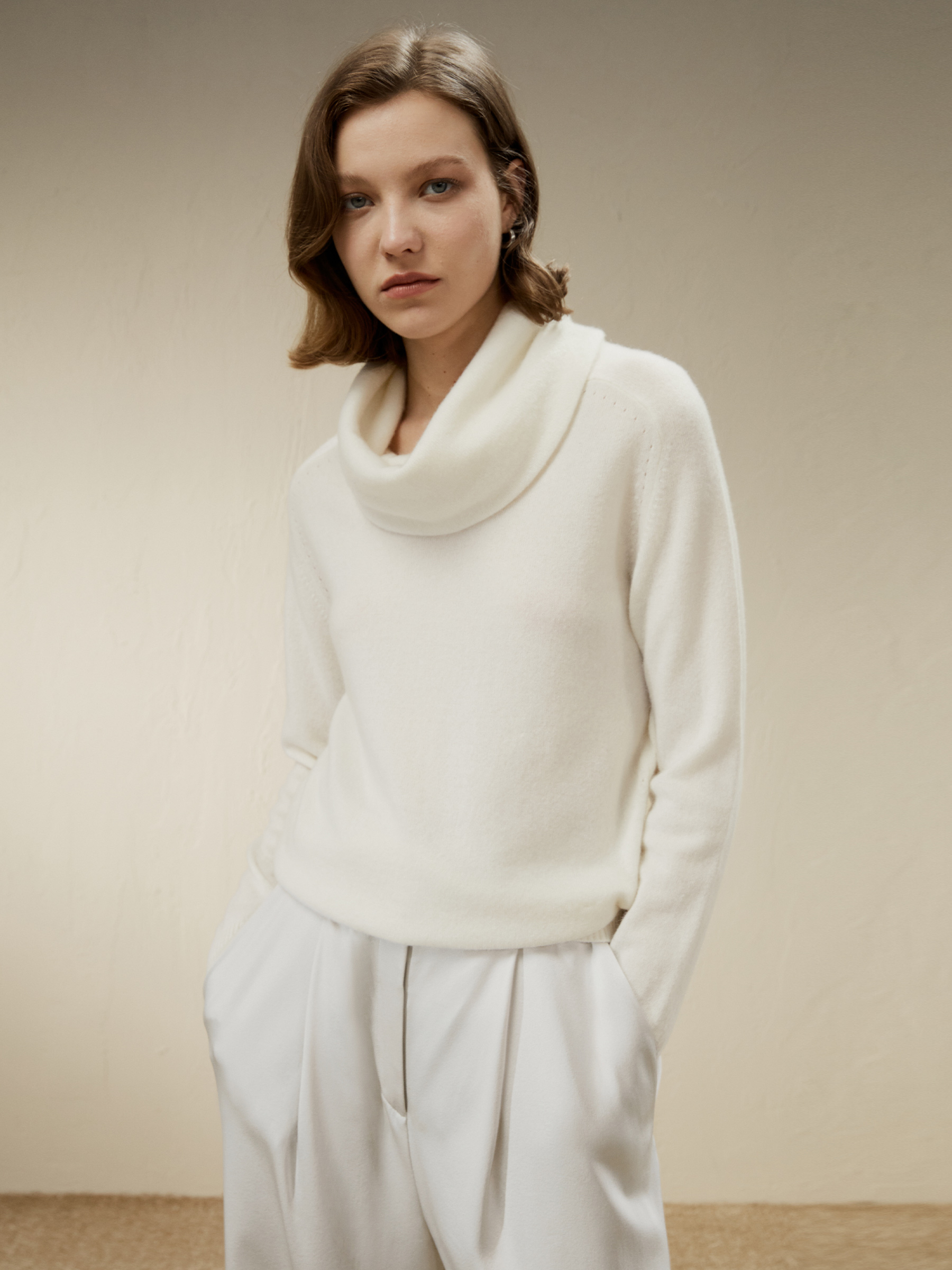 Funnel neck hot sale sweater women's