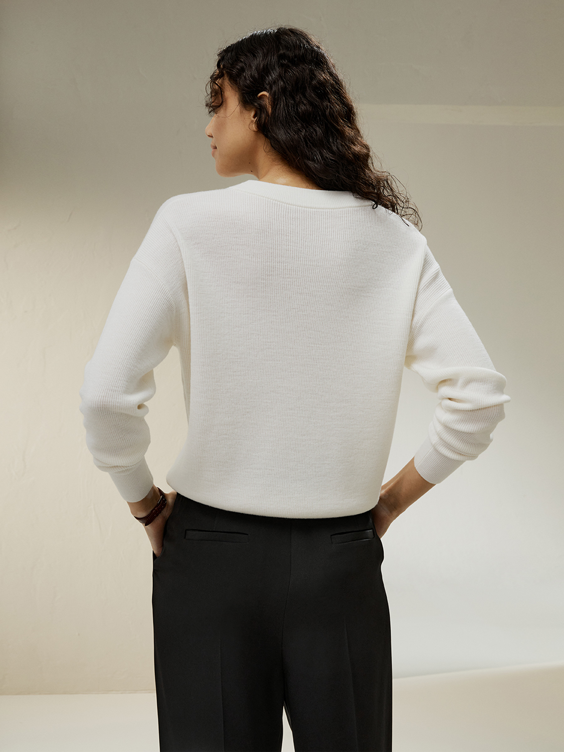 Ultra-fine Merino Wool Crewneck Sweater