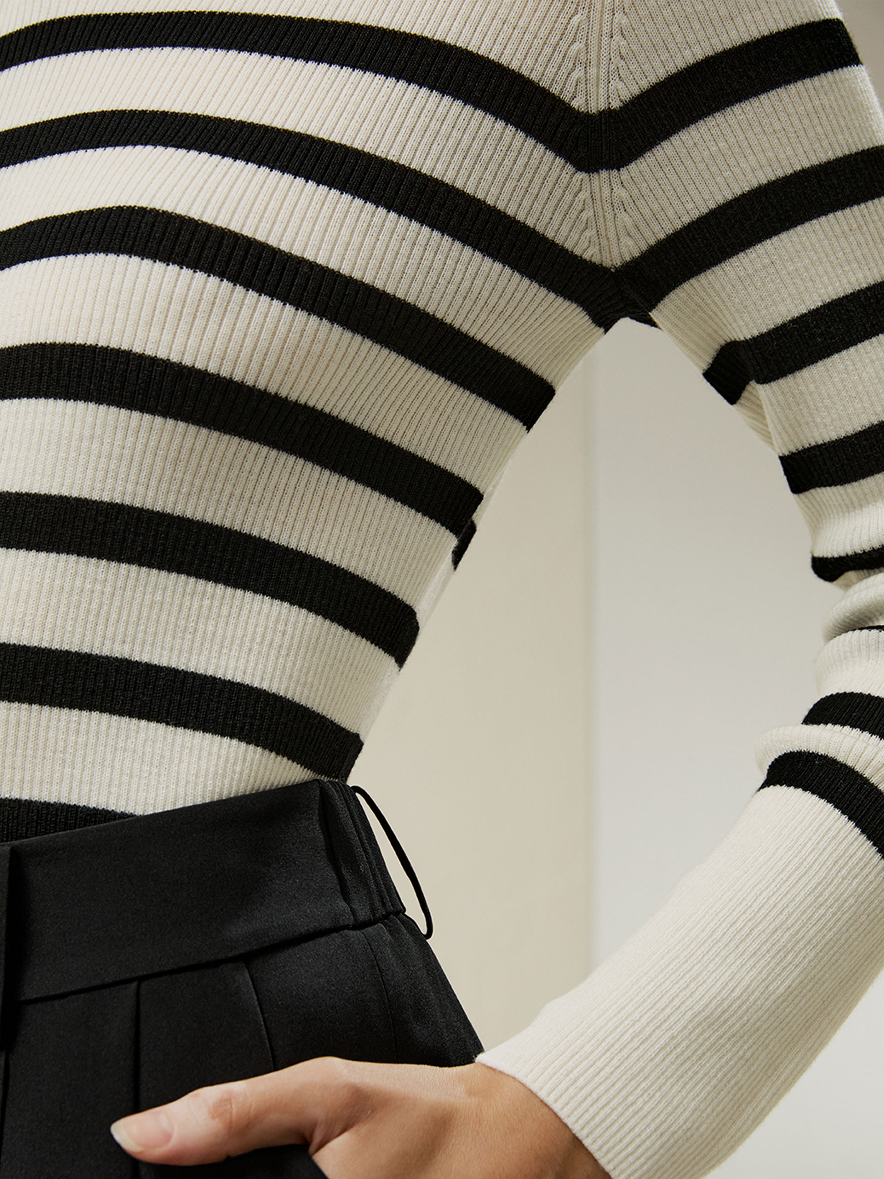 Striped Ultra-fine Merino Wool Sweater