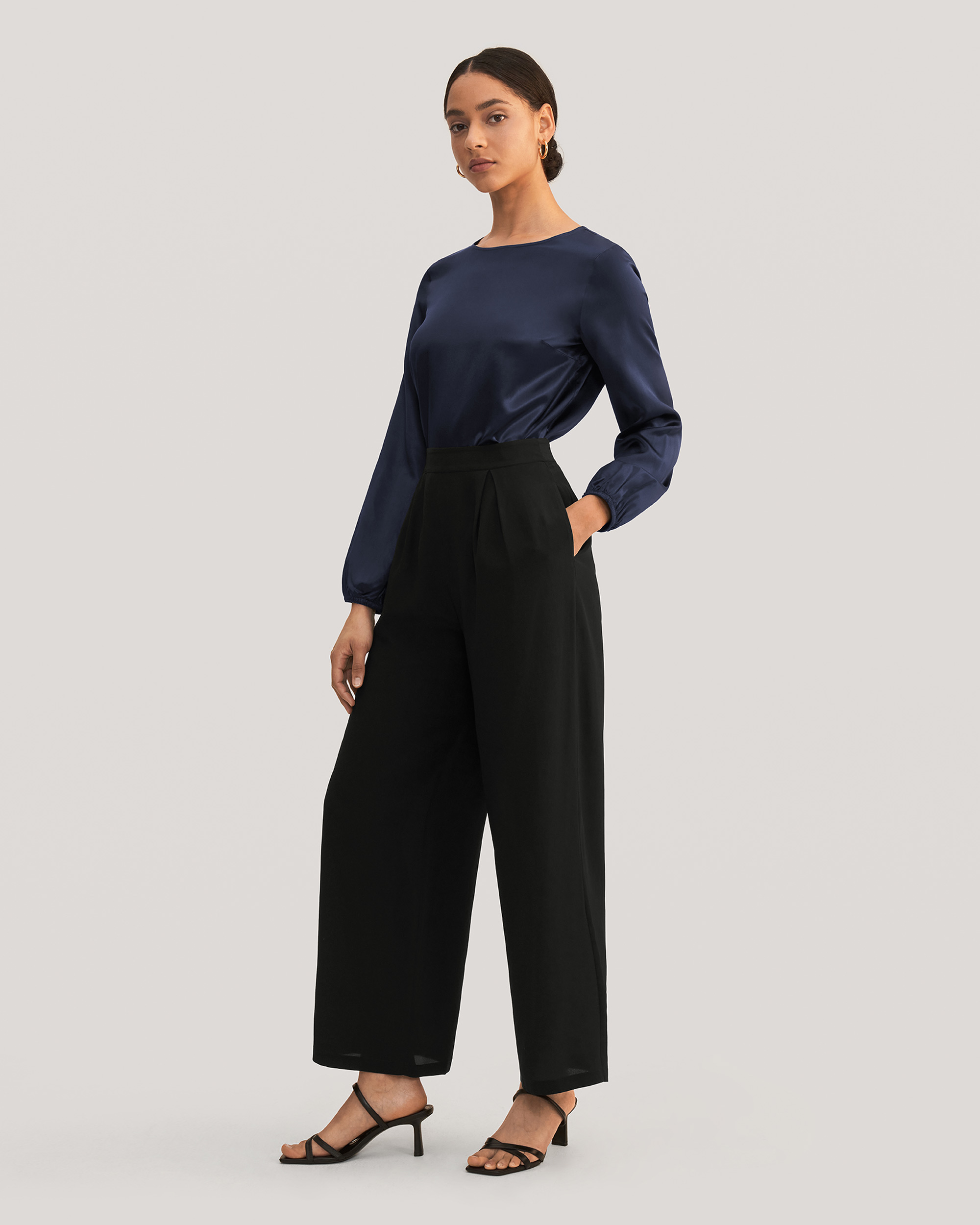 Details more than 129 black silk pants latest - in.eteachers