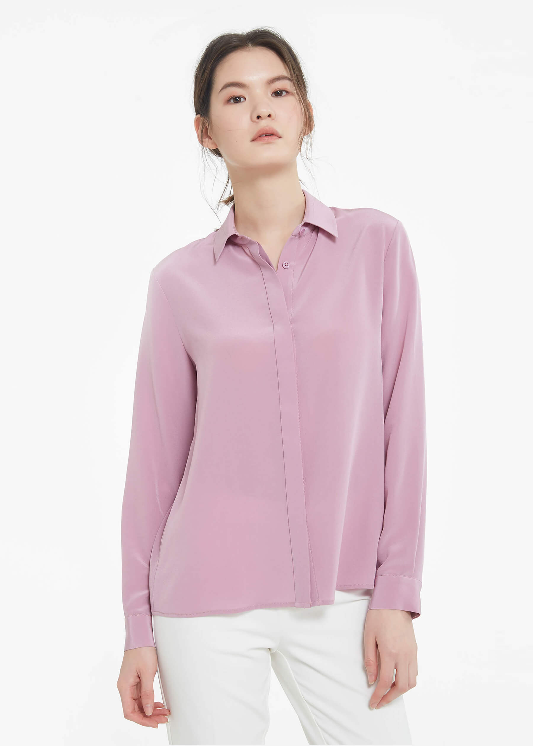 Top Rated Long Sleeve Soft Versatile Silk Shirt