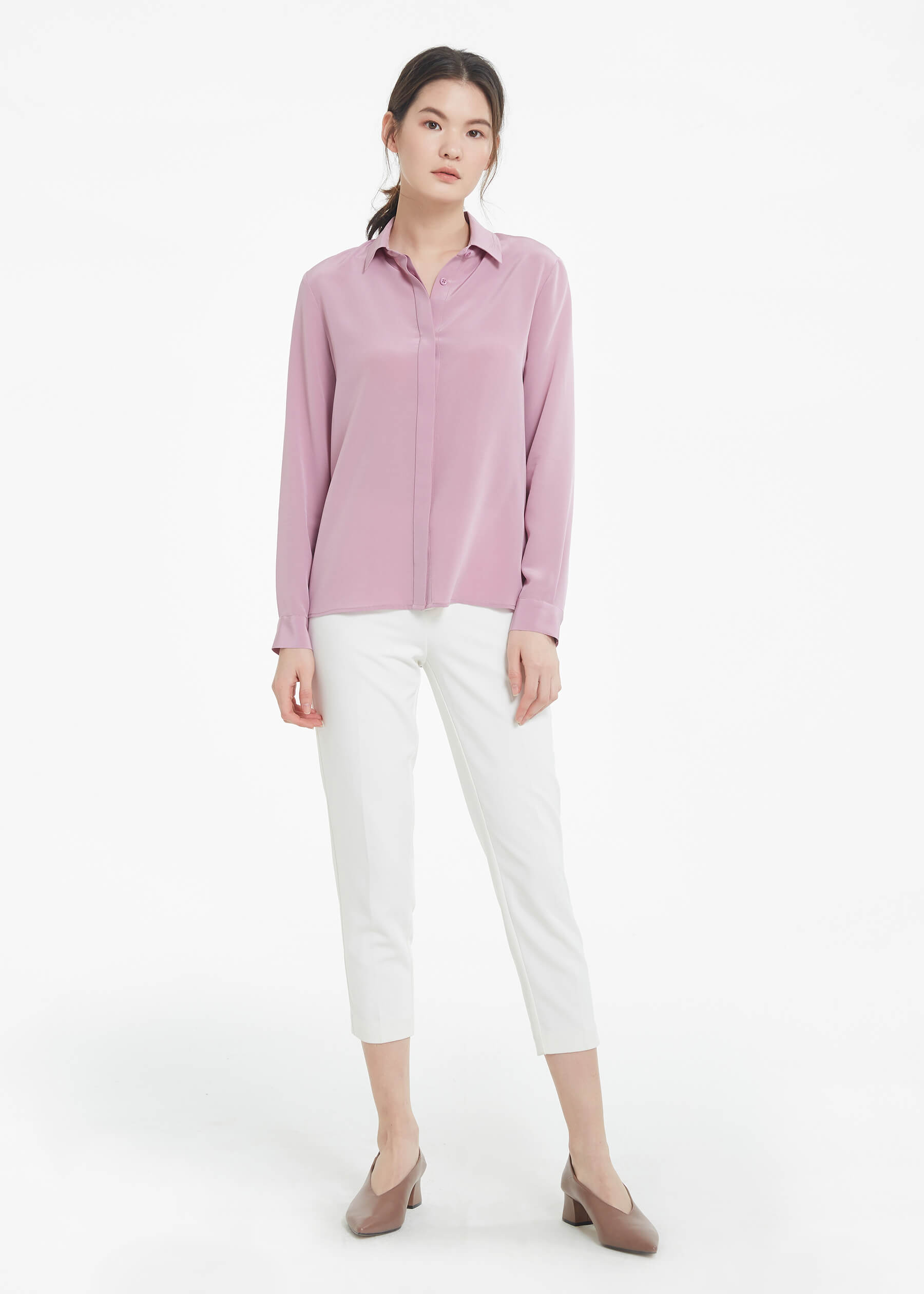 Top Rated Long Sleeve Soft Versatile Silk Shirt