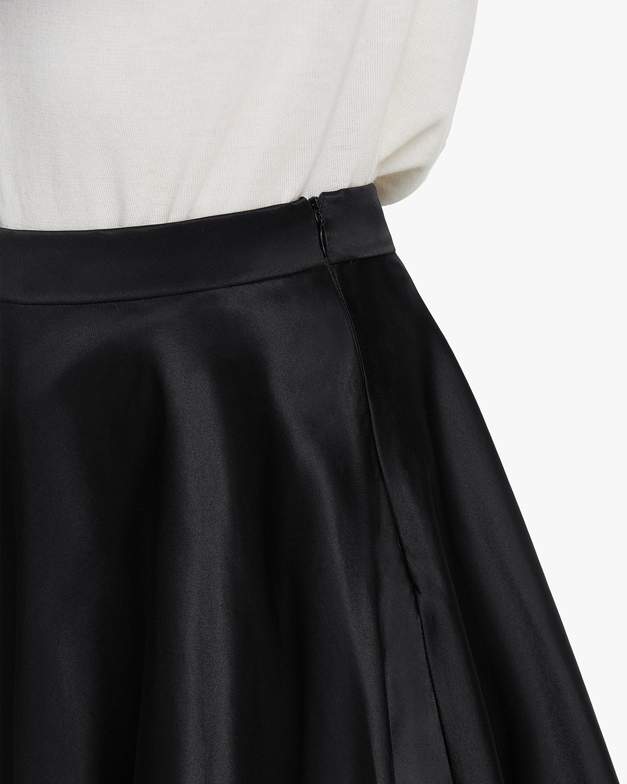 White high 2024 waisted skater skirt