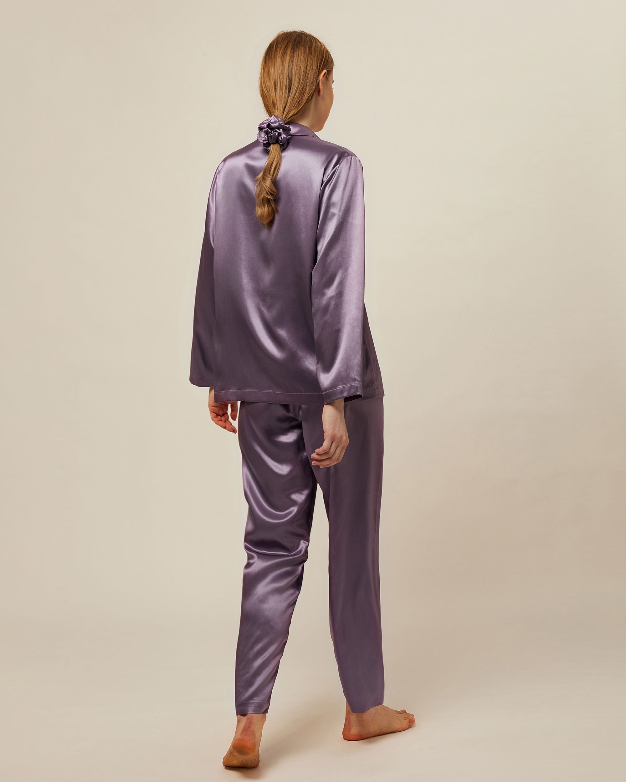 Purple silk pajama online set